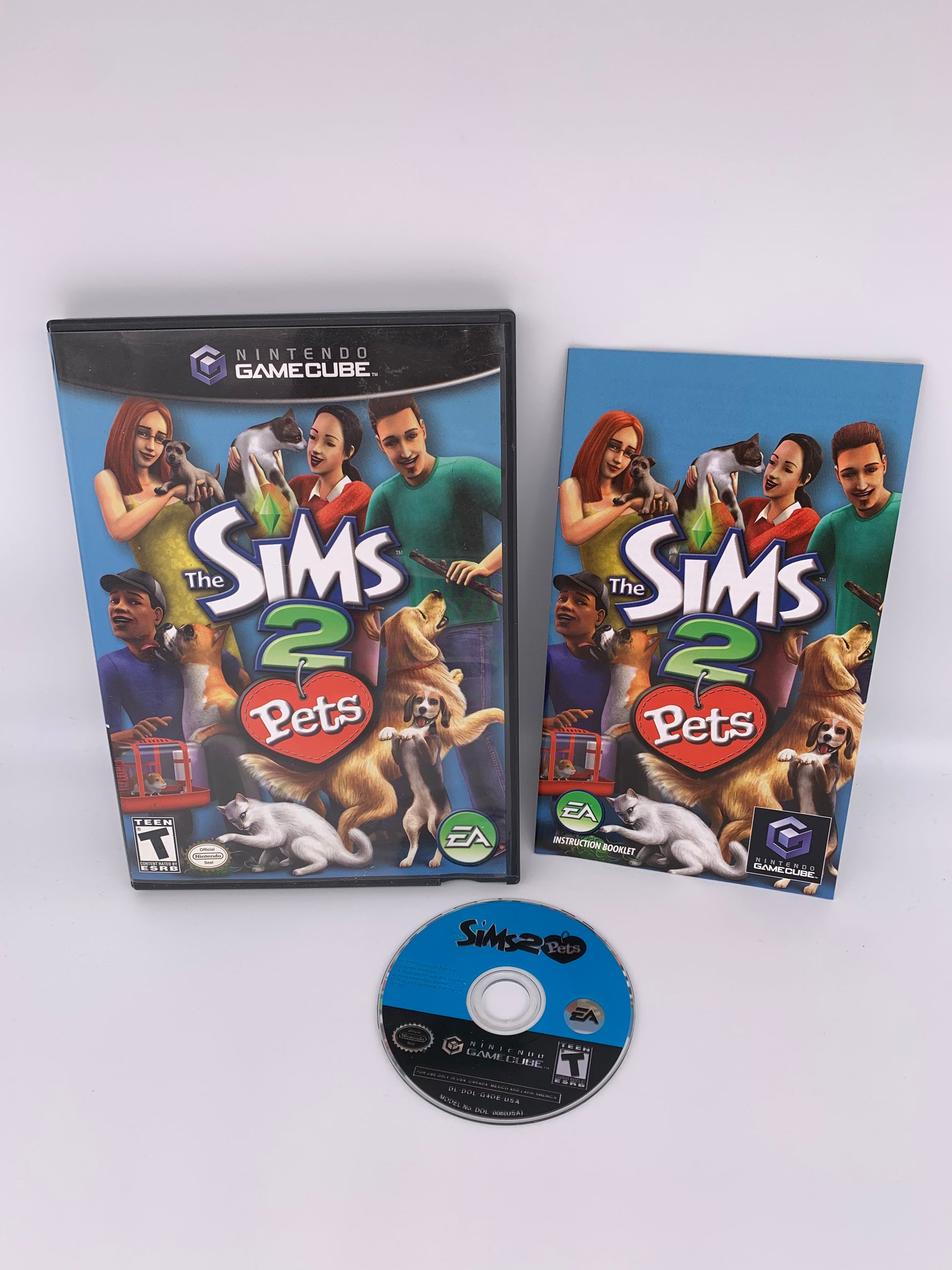 PiXEL-RETRO.COM : NINTENDO GAMECUBE THE SIMS 2 PETS CIB BOX GAME NTSC