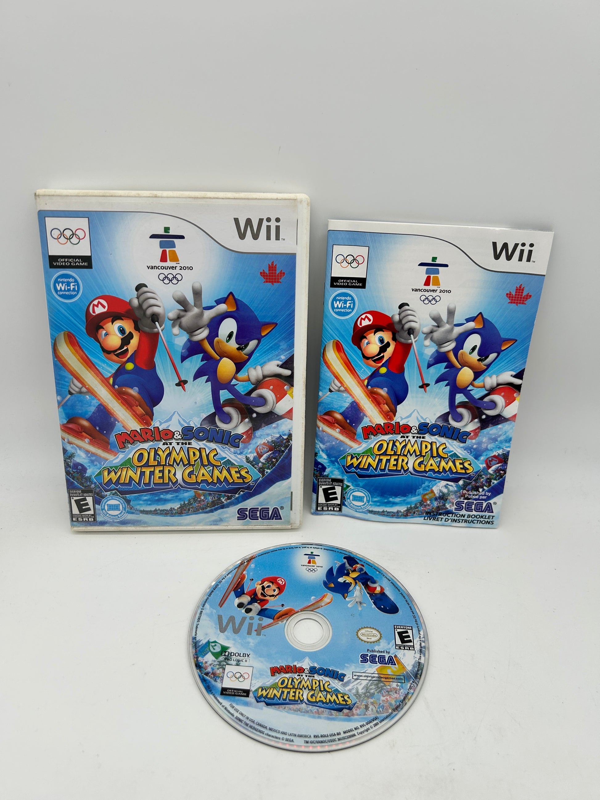 PiXEL-RETRO.COM : NINTENDO WII COMPLET CIB BOX MANUAL GAME NTSC MARIO & SONIC AT THE OLYMPIC WINTER GAMES VANCOUVER 2010