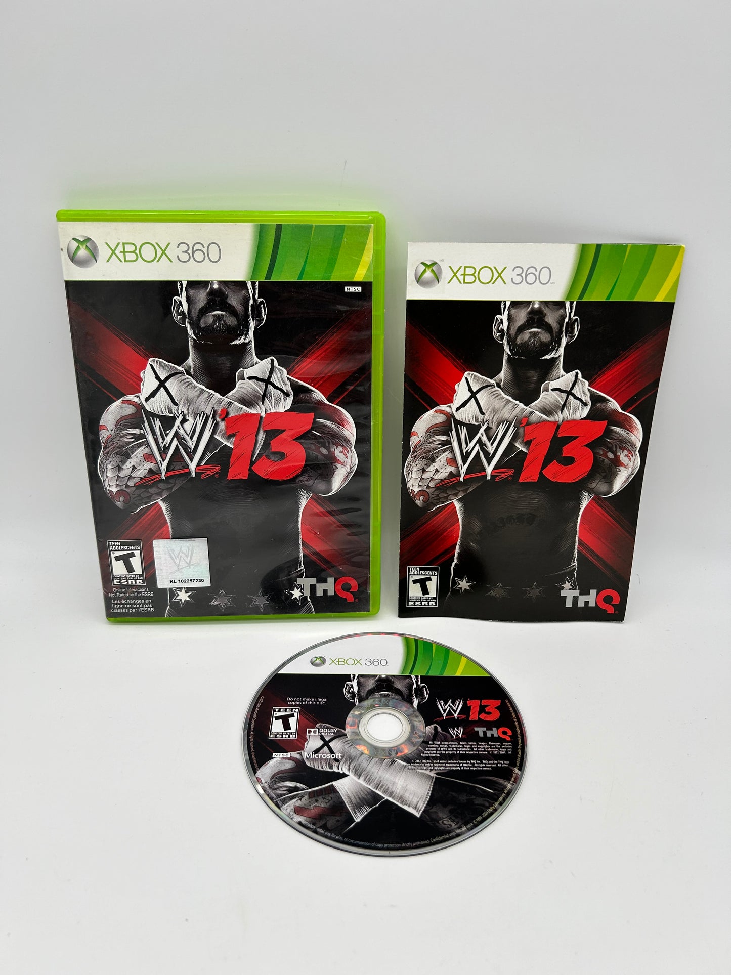 PiXEL-RETRO.COM : MICROSOFT XBOX 360 COMPLETE CIB BOX MANUAL GAME NTSC WWE 13