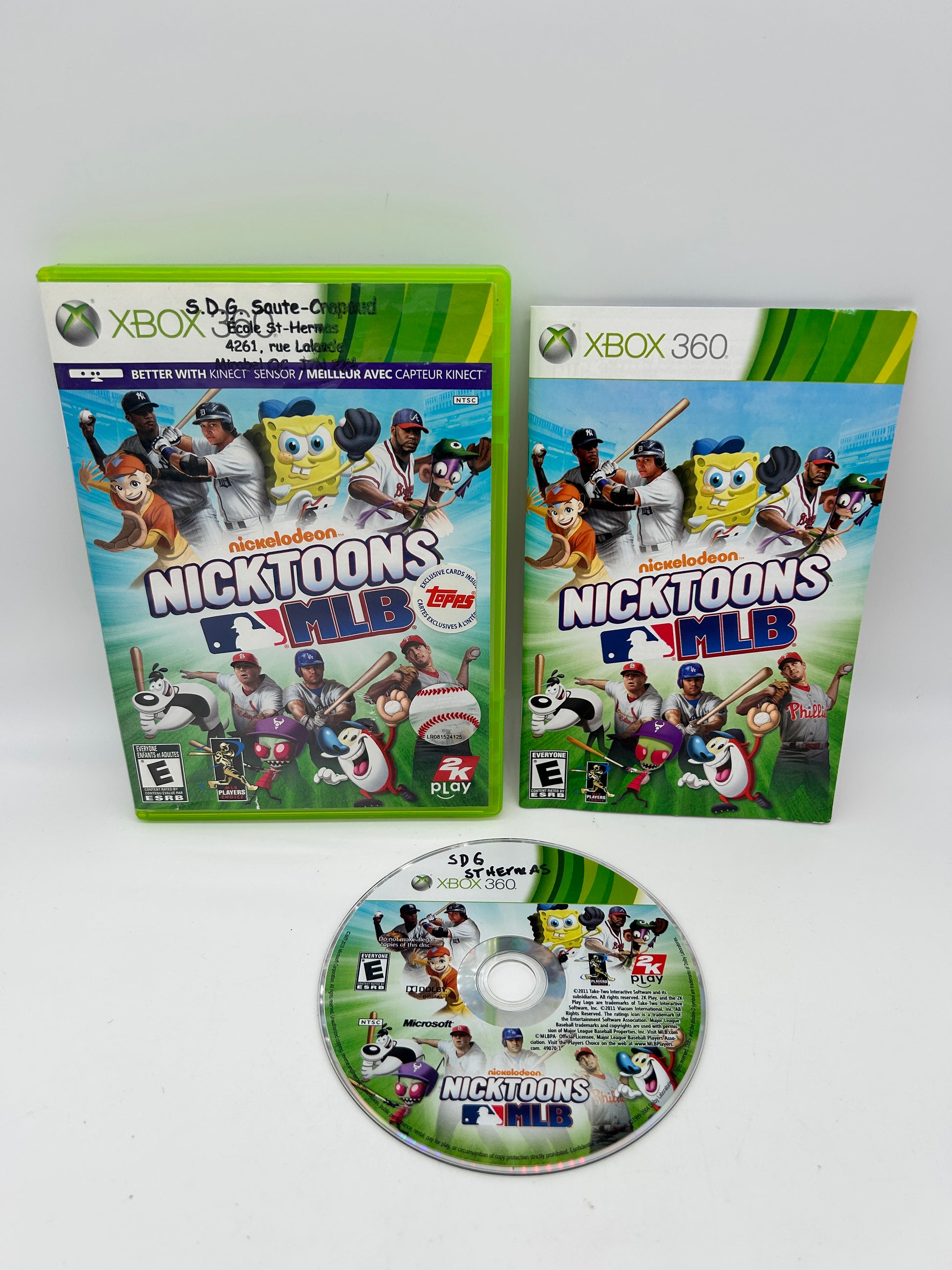 PiXEL-RETRO.COM : MICROSOFT XBOX 360 COMPLETE CIB BOX MANUAL GAME NTSC NICKELODEON NICKTOONS MLB