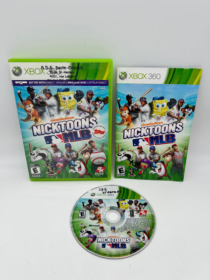 PiXEL-RETRO.COM : MICROSOFT XBOX 360 COMPLETE CIB BOX MANUAL GAME NTSC NICKELODEON NICKTOONS MLB