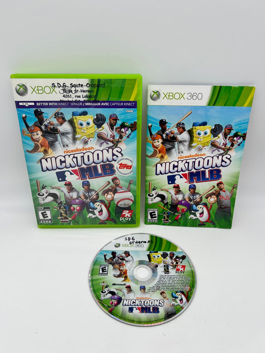 PiXEL-RETRO.COM : MICROSOFT XBOX 360 COMPLETE CIB BOX MANUAL GAME NTSC NICKELODEON NICKTOONS MLB