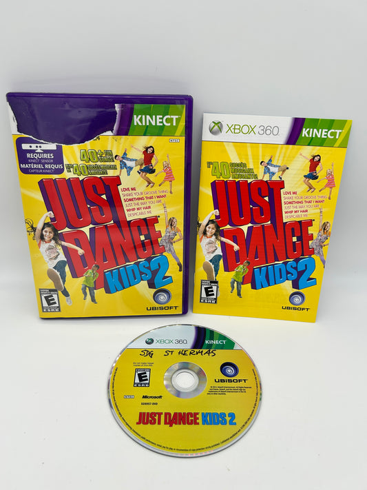 PiXEL-RETRO.COM : MICROSOFT XBOX 360 COMPLETE CIB BOX MANUAL GAME NTSC JUST DANCE KIDS 2