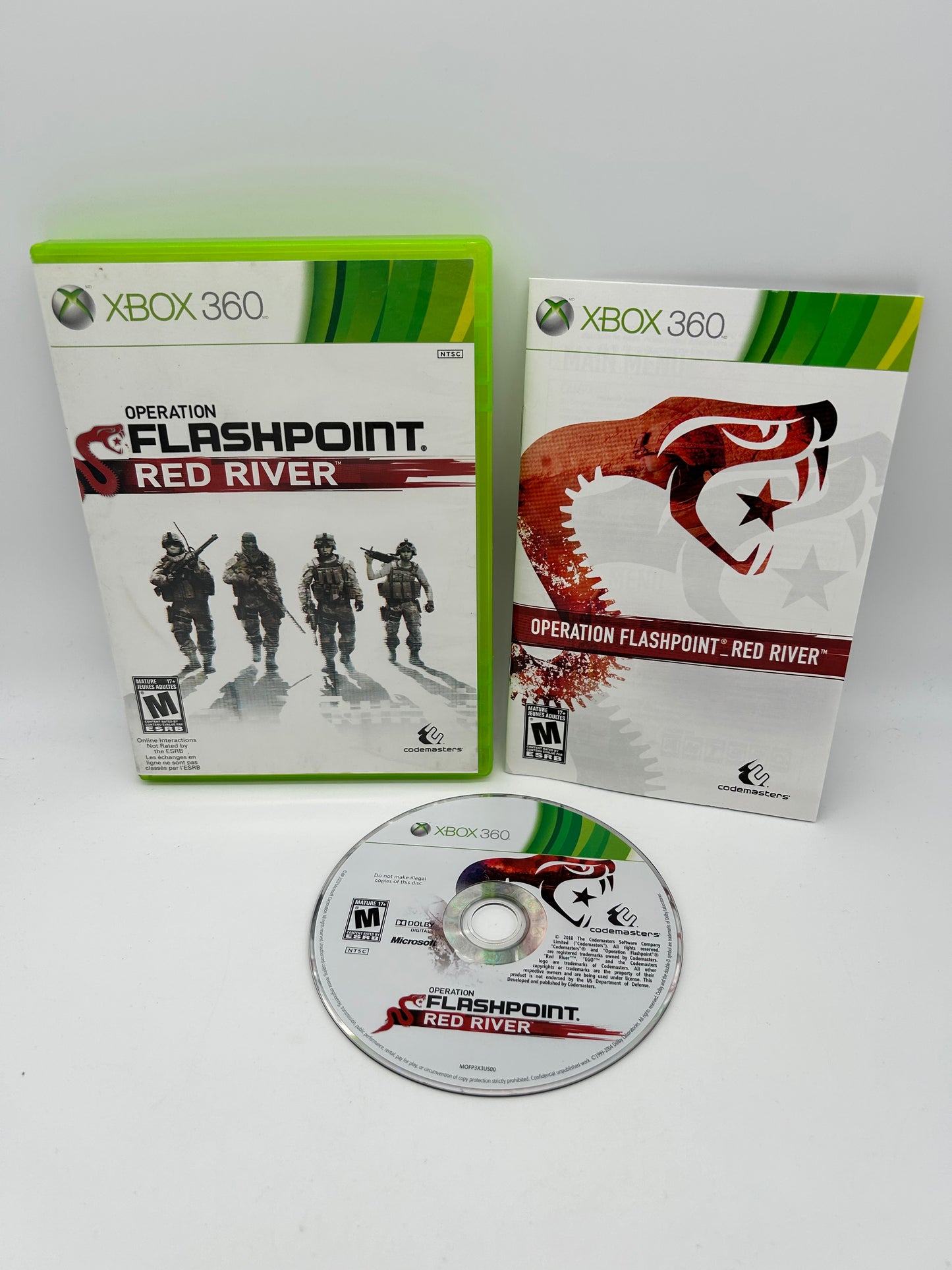 PiXEL-RETRO.COM : MICROSOFT XBOX 360 COMPLETE CIB BOX MANUAL GAME NTSC OPERATION FLASHPOINT RED RIVER