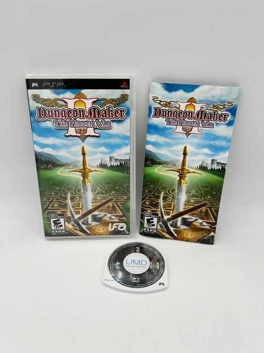 PiXEL-RETRO.COM : SONY PLAYSTATION PORTABLE (PSP) COMPLET CIB BOX MANUAL GAME NTSC DUNGEON MAKER II THE HIDDEN WAR