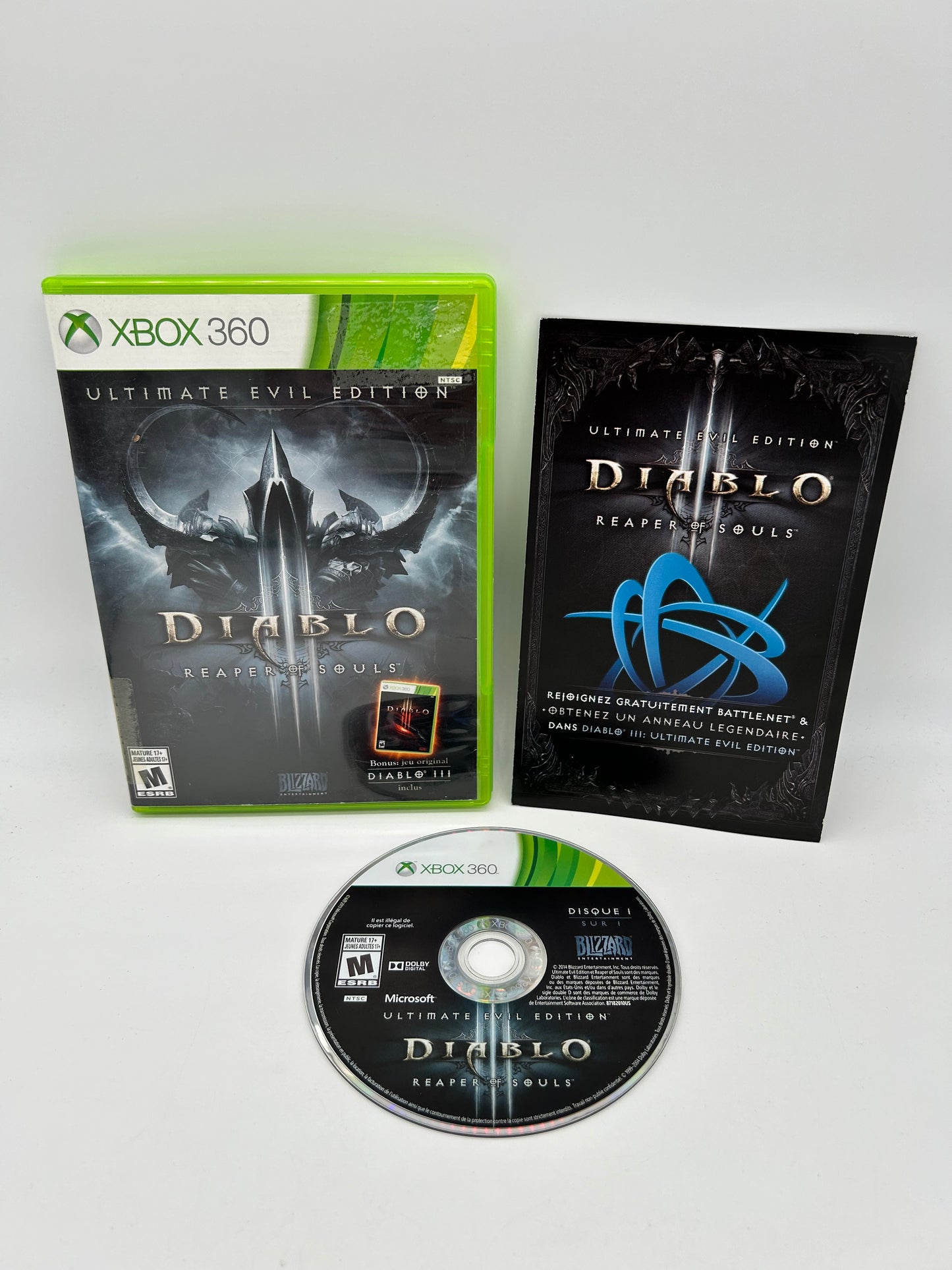 PiXEL-RETRO.COM : MICROSOFT XBOX 360 COMPLETE CIB BOX MANUAL GAME NTSC DIABLO III REAPER'S OF SOULS ULTIMATE EVIL EDITION