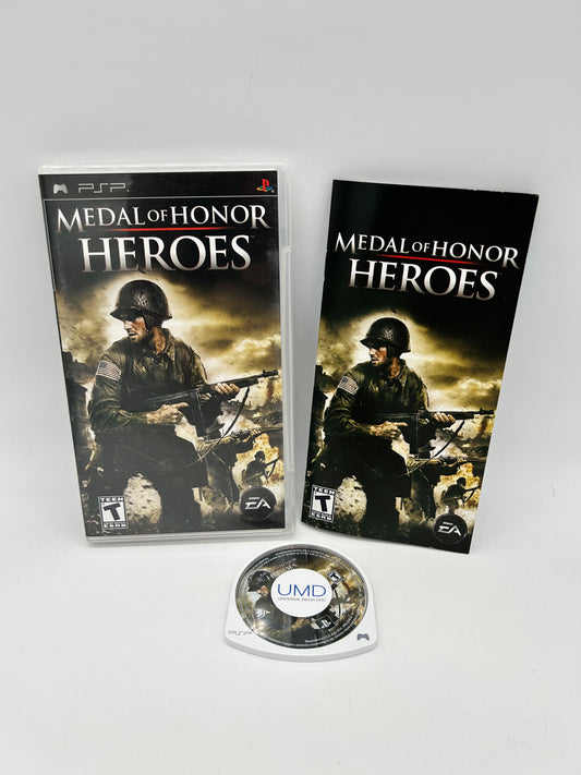 PiXEL-RETRO.COM : SONY PLAYSTATION PORTABLE (PSP) COMPLET CIB BOX MANUAL GAME NTSC MEDAL OF HONOR HEROES