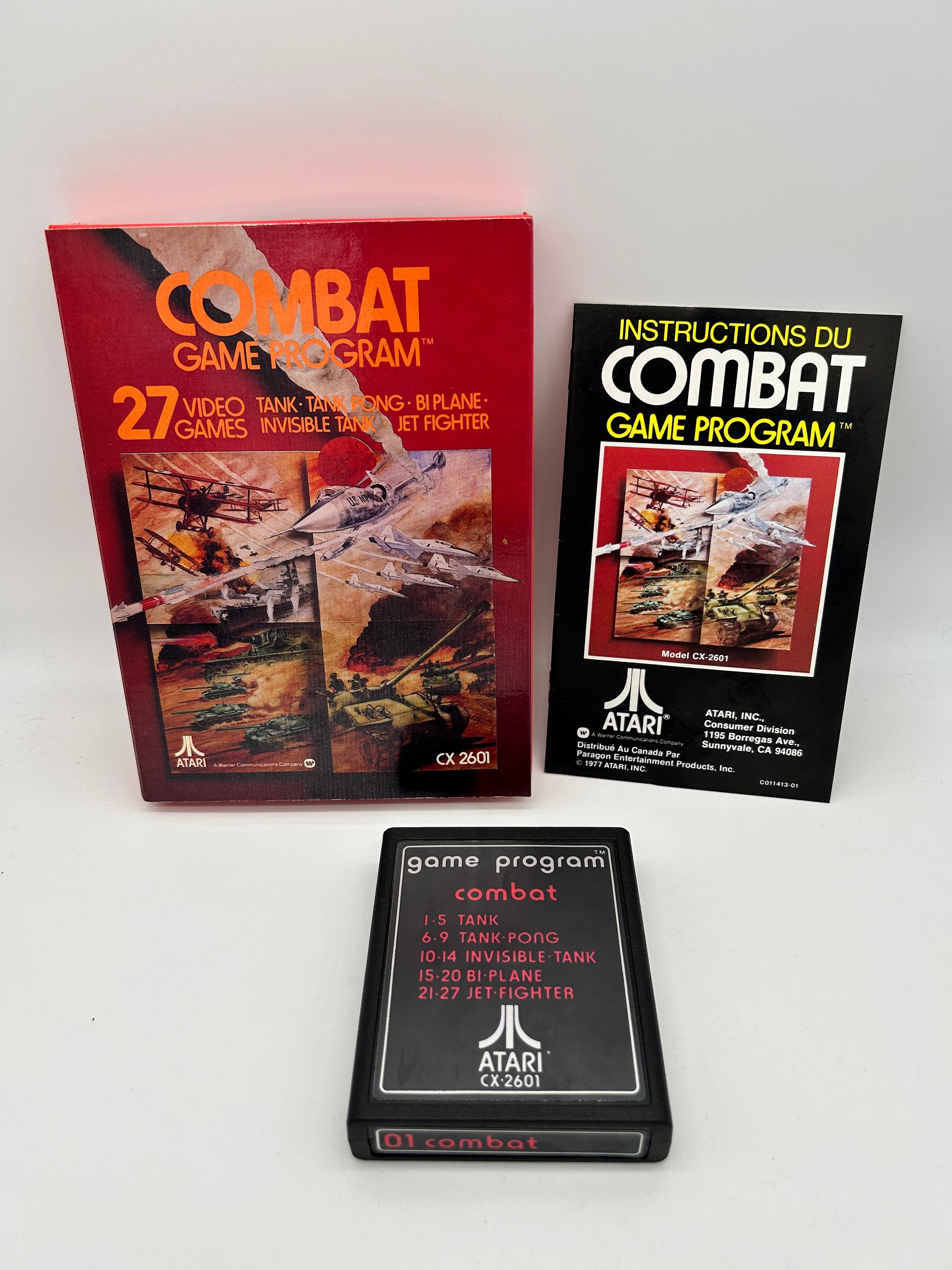 PiXEL-RETRO.COM : ATARI 2600 GAME NTSC COMBAT TEXT LABEL VERSION