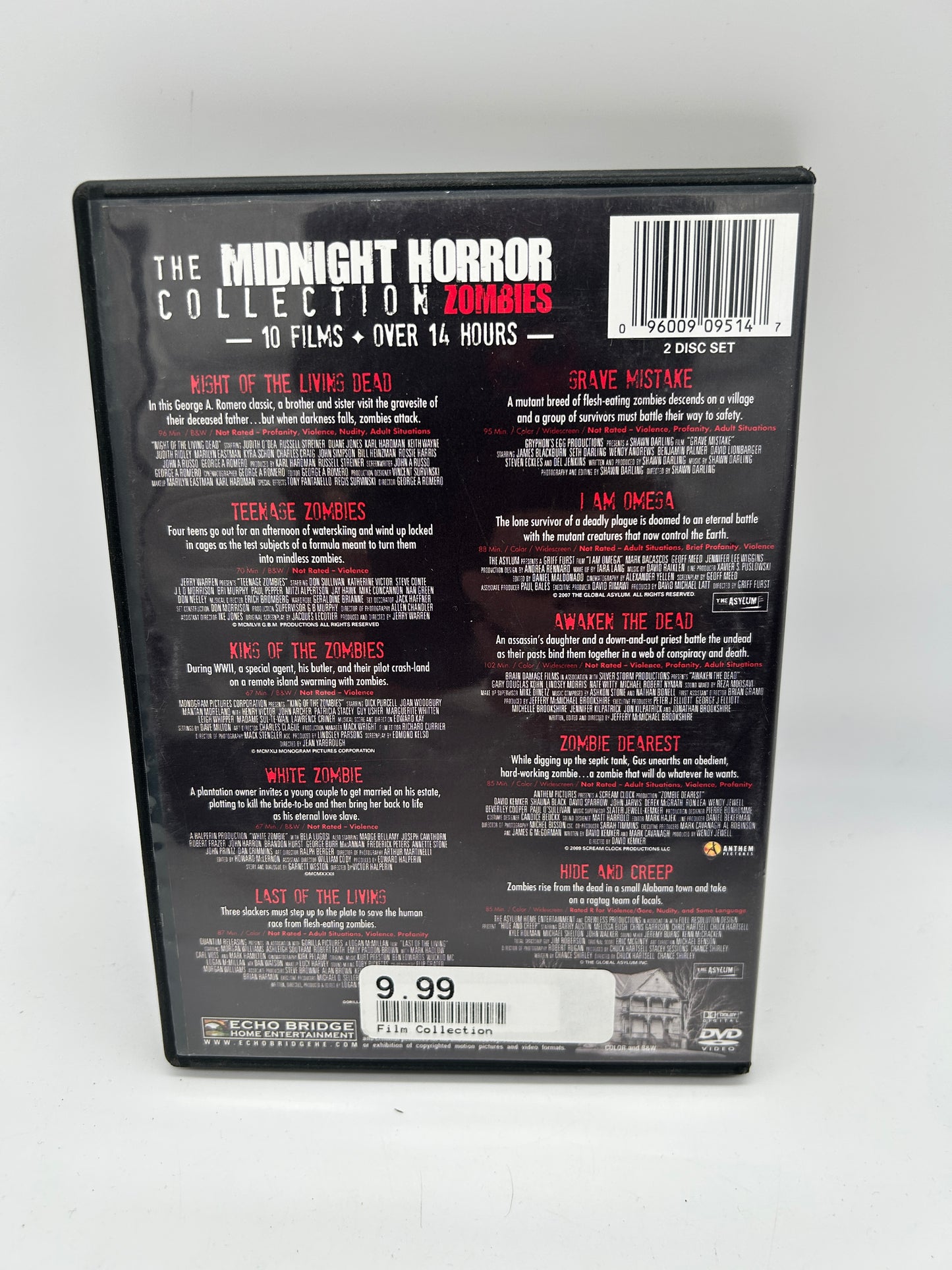 FiLM DVD | 10 FiLMS THE MiDNiGHT HORROR COLLECTiON ZOMBiES