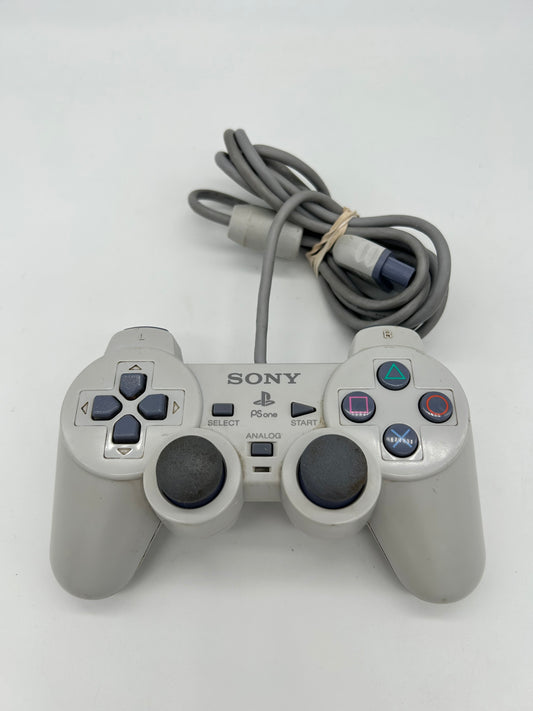 PiXEL-RETRO.COM : SONY PLAYSTATION PS1 PS ONE ORIGINAL GRAY DUALSHOCK CONTROLLER JOYSTICK NTSC SCPH-110 PSONE