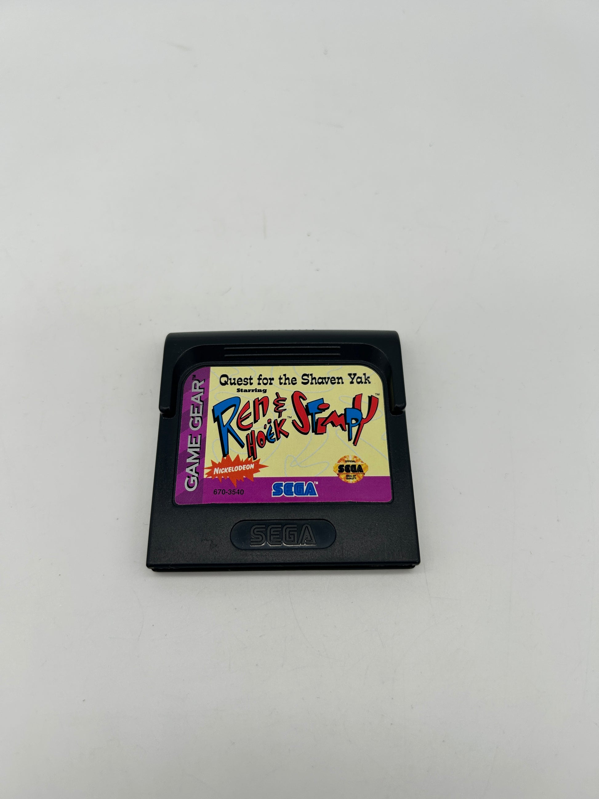 PiXEL-RETRO.COM : SEGA GAME GEAR GAME NTSC REN & STIMPY QUEST FOR THE SHAVEN YAK