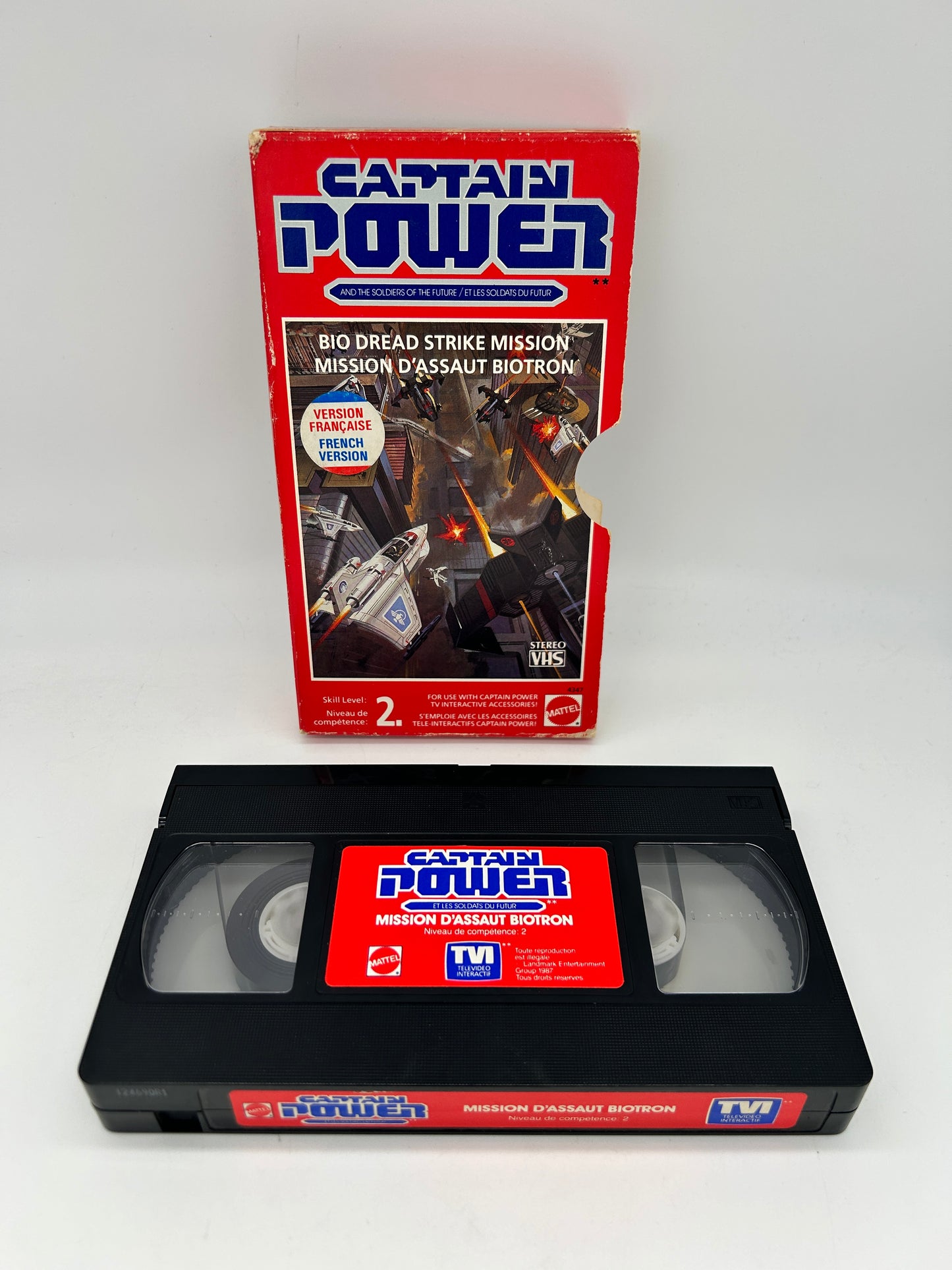 PiXEL-RETRO.COM : VHS COMPLETE CIB BOX MANUAL GAME NTSC CAPTAIN POWER MISSION D'ASSAUT BIOTRON VOLUME 2