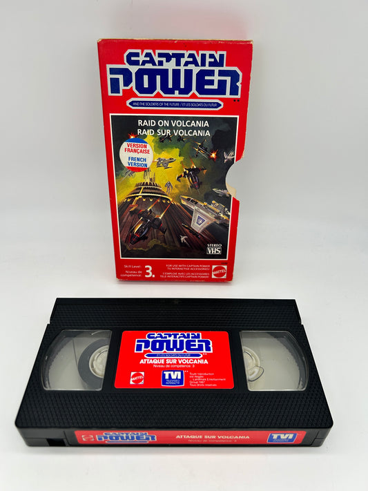 PiXEL-RETRO.COM : VHS COMPLETE CIB BOX MANUAL GAME NTSC CAPTAIN POWER RAID SUR VOLCANIA VOLUME 3