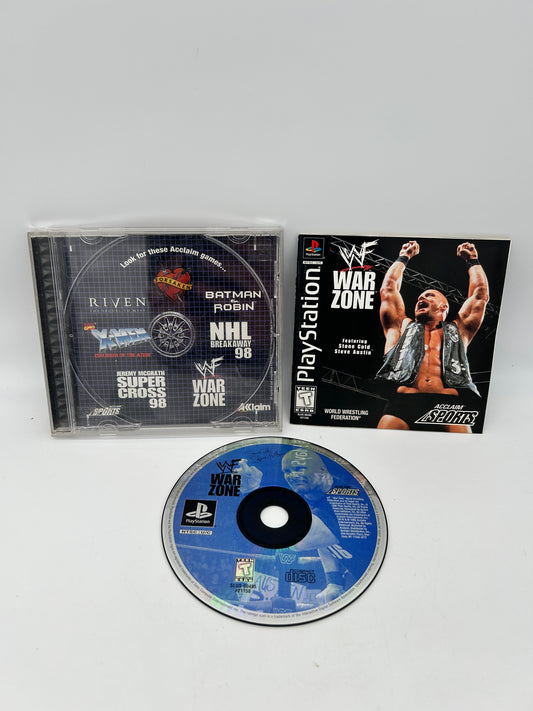 PiXEL-RETRO.COM : SONY PLAYSTATION (PS1) COMPLETE CIB BOX MANUAL GAME NTSC WWF WAR ZONE