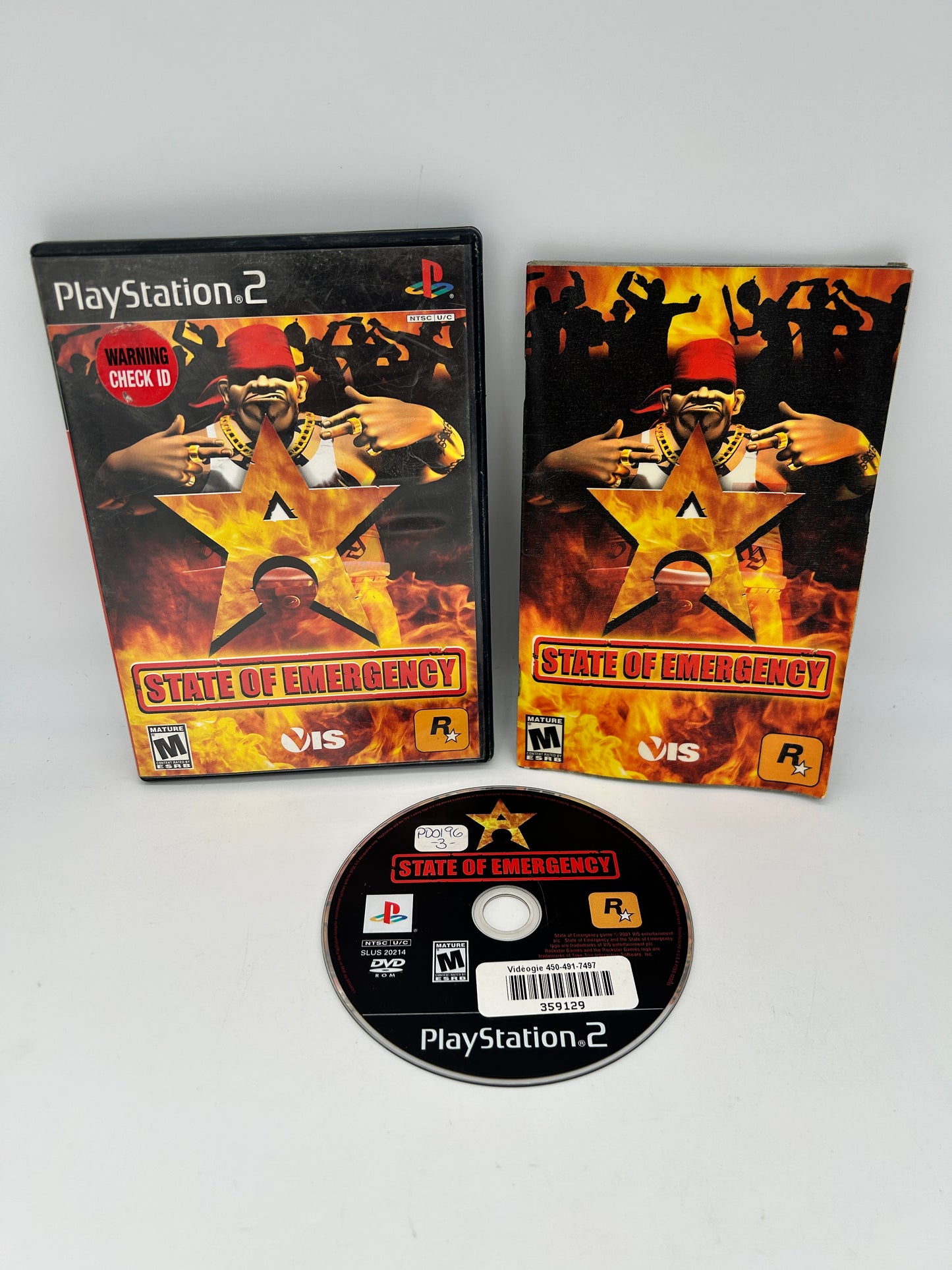 PiXEL-RETRO.COM : SONY PLAYSTATION 2 (PS2) COMPLET CIB BOX MANUAL GAME NTSC STATE OF EMERGENCY