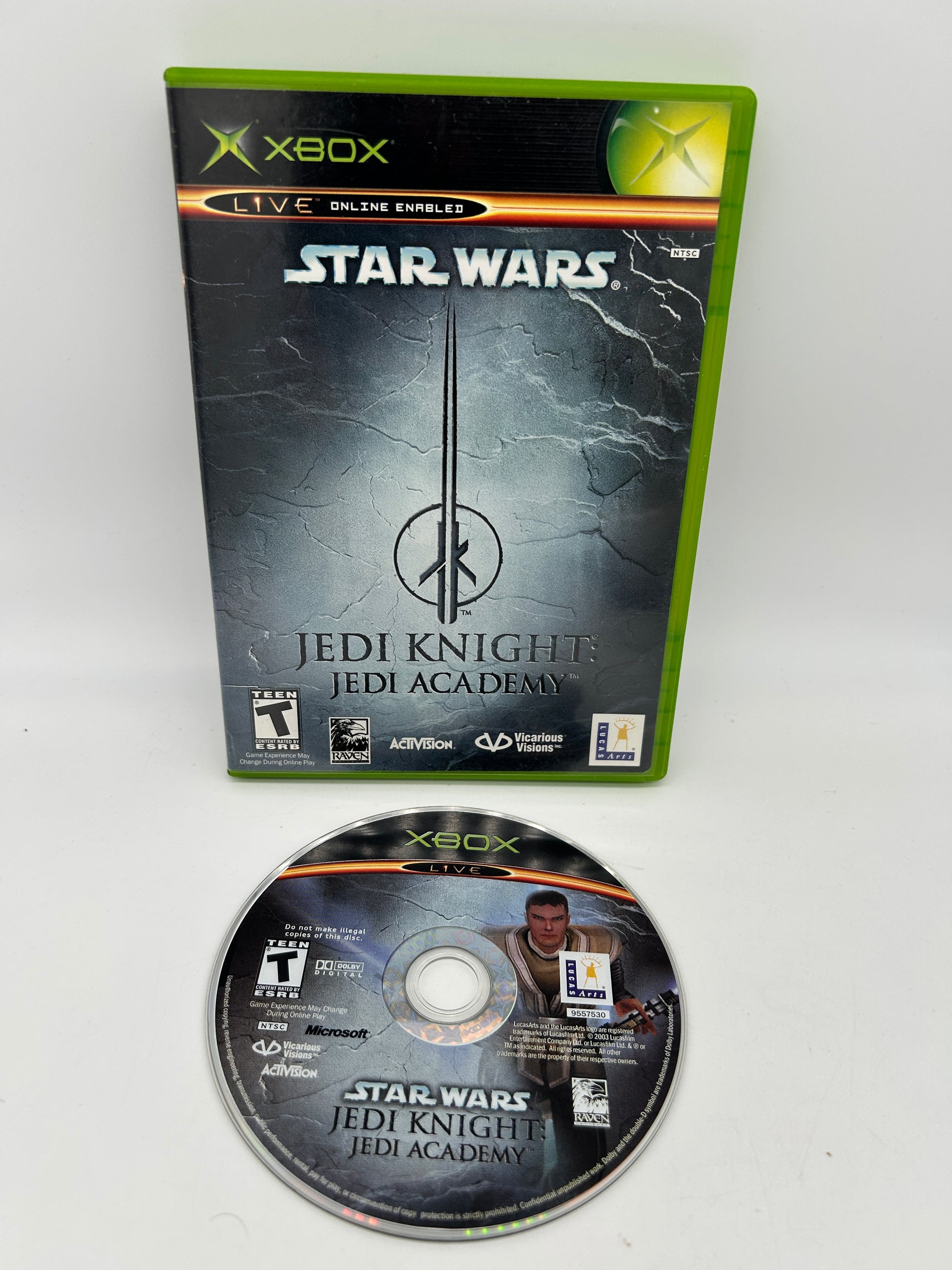 PiXEL-RETRO.COM : MICROSOFT XBOX COMPLETE CIB BOX MANUAL GAME NTSC STAR WARS JEDI KNIGHT ACADEMY