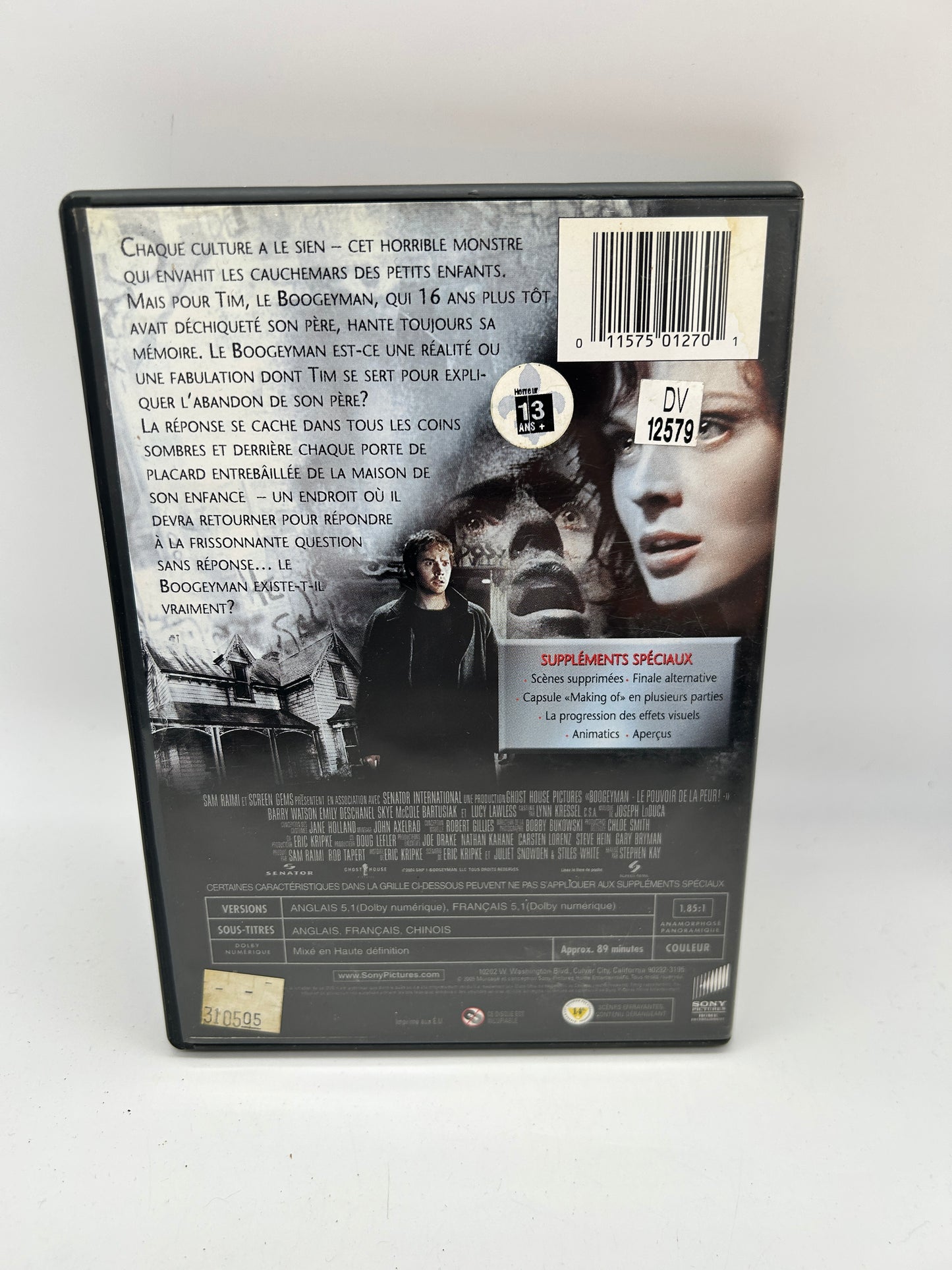 FiLM DVD | BOOGEYMAN LE POUVOiR DE LA PEUR | EDiTiON SPECiALE