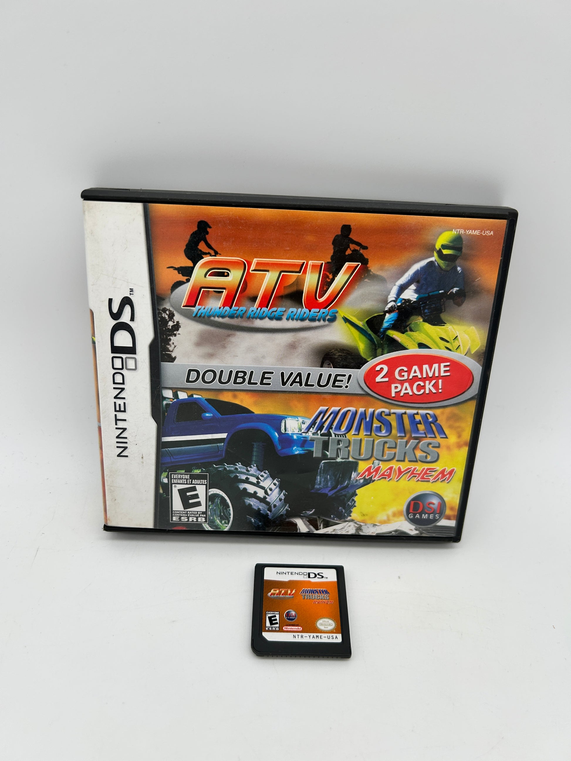 PiXEL-RETRO.COM : NINTENDO DS (DS) COMPLETE CIB BOX MANUAL GAME NTSC ATV THUNDER RIDGE RIDERS & MONSTER TRUCKS MAYHEM DOUBLE VALUE 2 GAME PACK