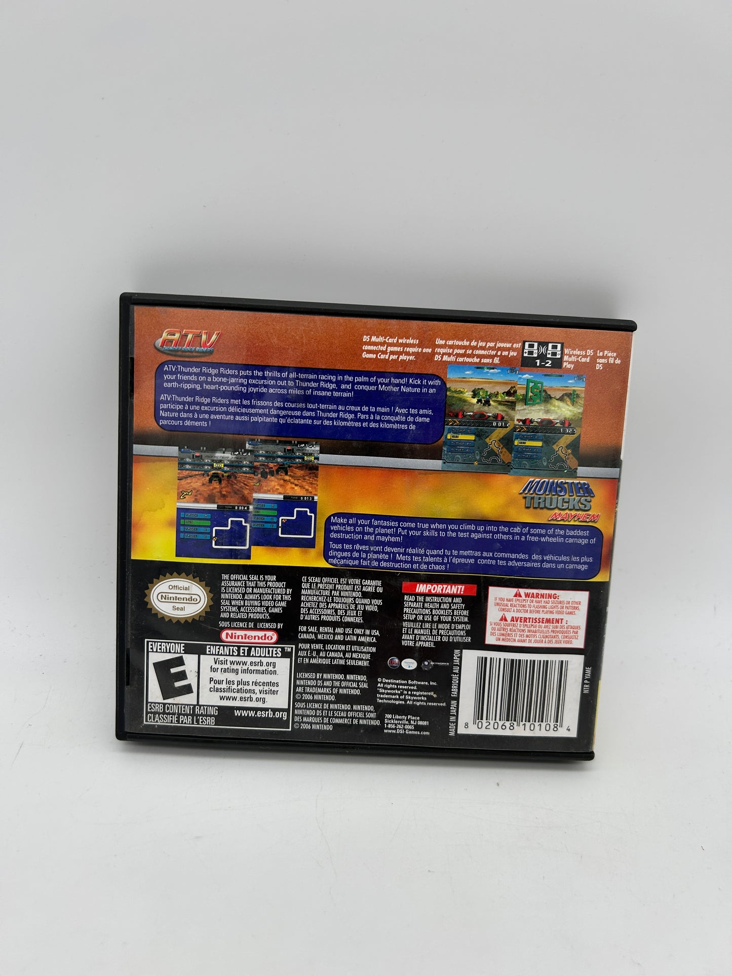 NiNTENDO DS | ATV THUNDER RiDGE RiDERS & MONSTER TRUCKS MAYHEM