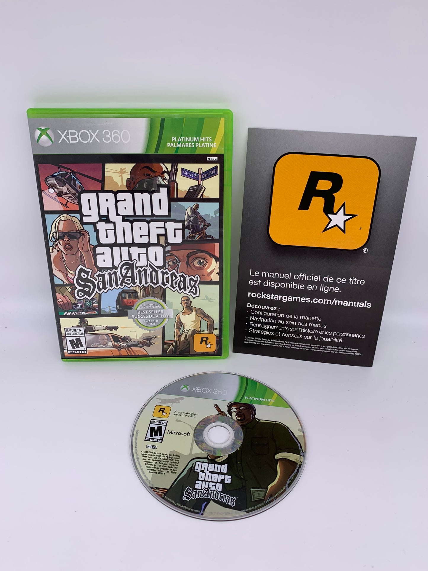 PiXEL-RETRO.COM : MICROSOFT XBOX 360 COMPLETE CIB BOX MANUAL GAME NTSC GRAND THEFT AUTO SAN ANDREAS