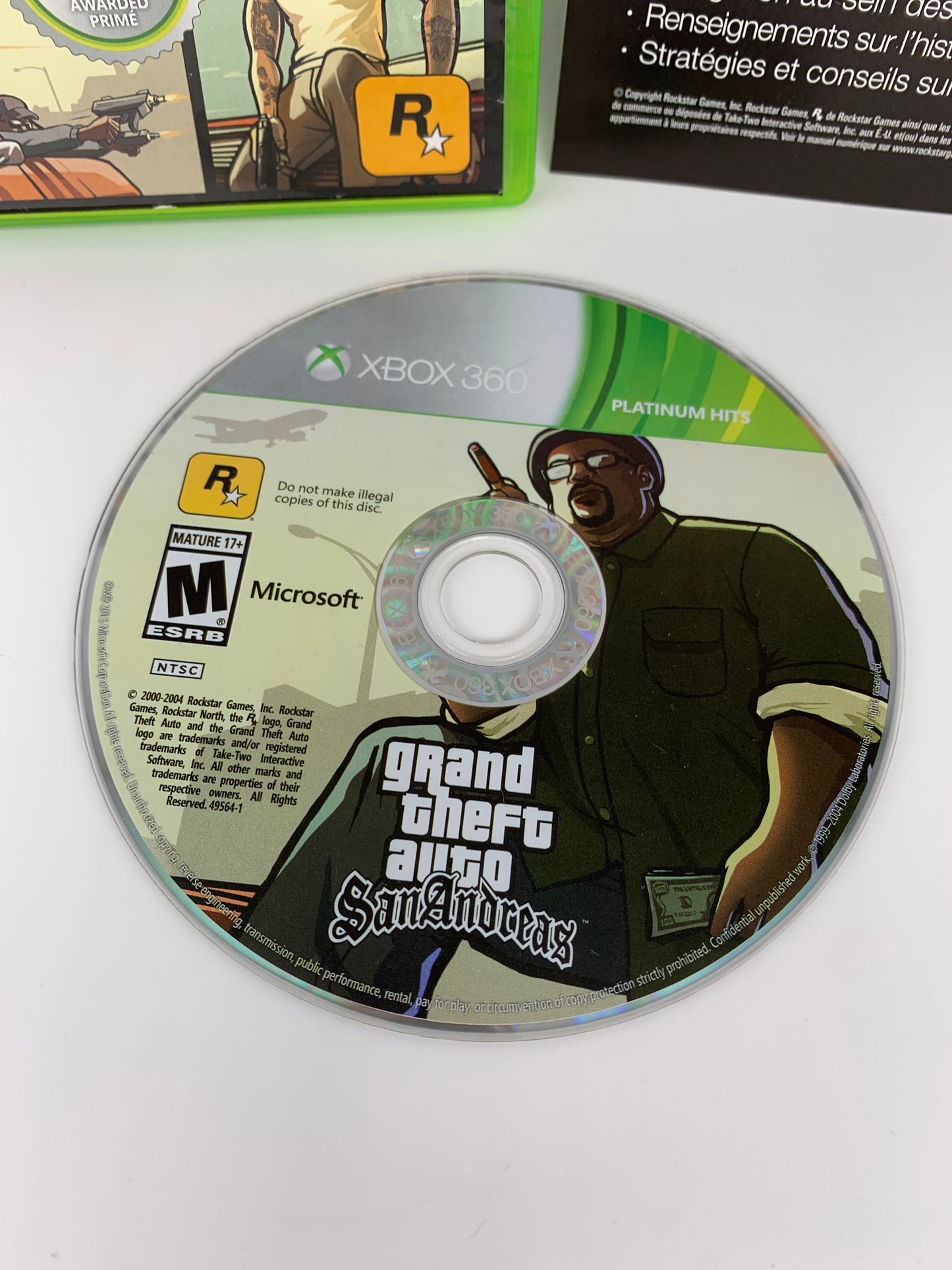 MiCROSOFT XBOX 360 | GRAND THEFT AUTO SAN ANDREAS | PLATiNUM HiTS