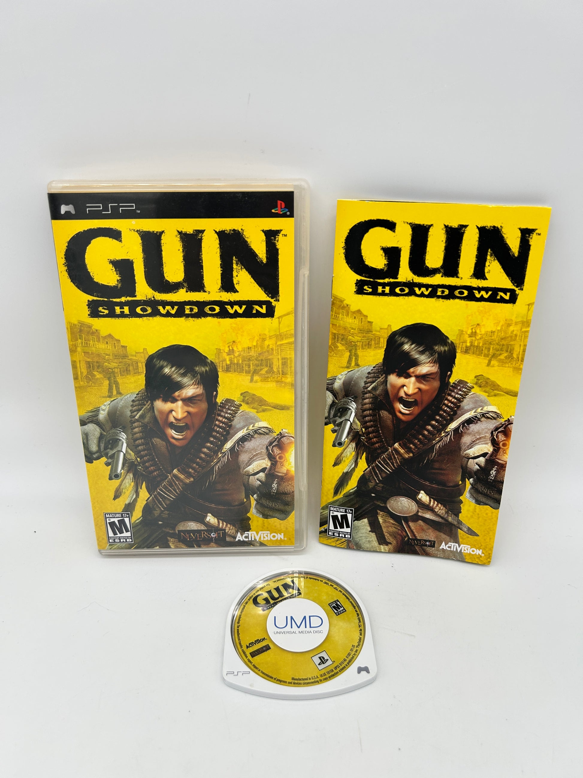 PiXEL-RETRO.COM : SONY PLAYSTATION PORTABLE (PSP) COMPLET CIB BOX MANUAL GAME NTSC GUN SHOWDOWN