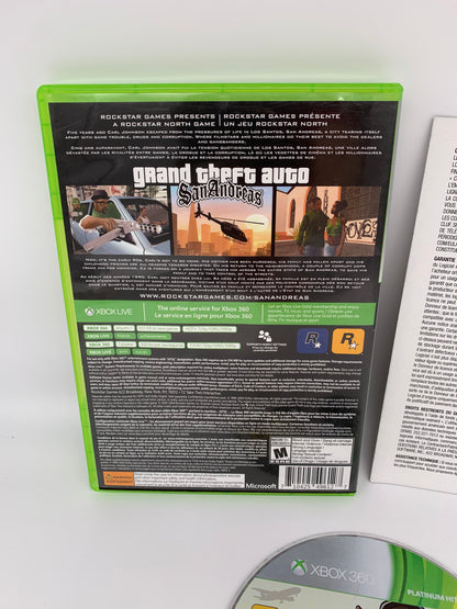 MiCROSOFT XBOX 360 | GRAND THEFT AUTO SAN ANDREAS | PLATiNUM HiTS