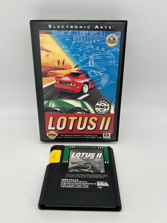 PiXEL-RETRO.COM : SEGA GENESIS (MEGA DRIVE) COMPLETE (CIB) GAME BOX INSTRUCTION MANUAL NTSC LOTUS II