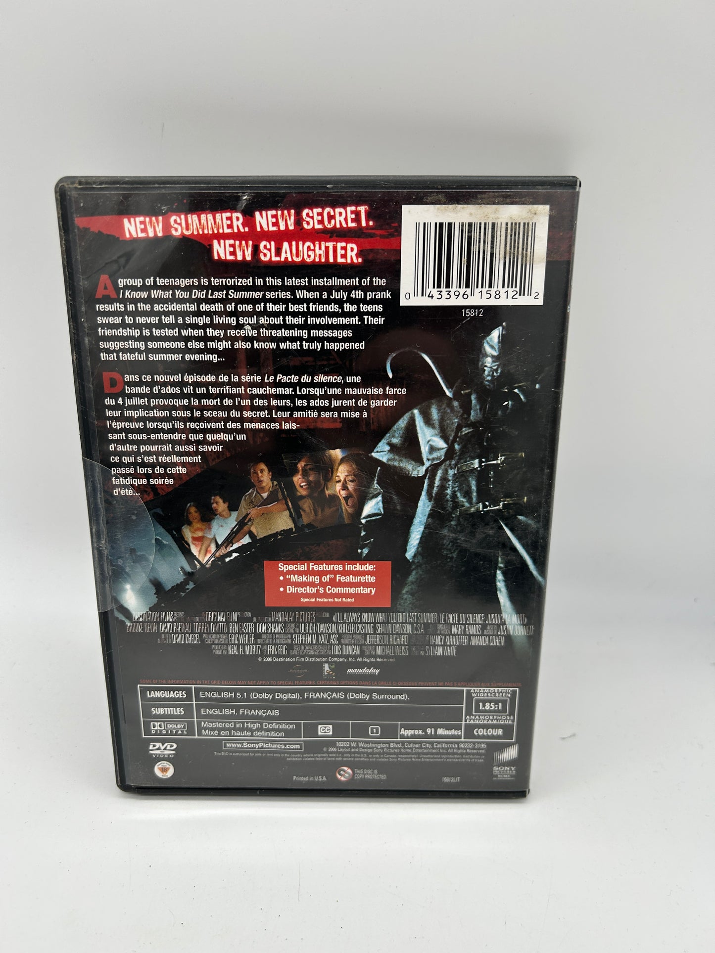 FiLM DVD | LE PACTE DU SiLENCE JUSQU'A LA MORT [I'LL ALWAYS KNOW WHAT YOU DiD LAST SUMMER]