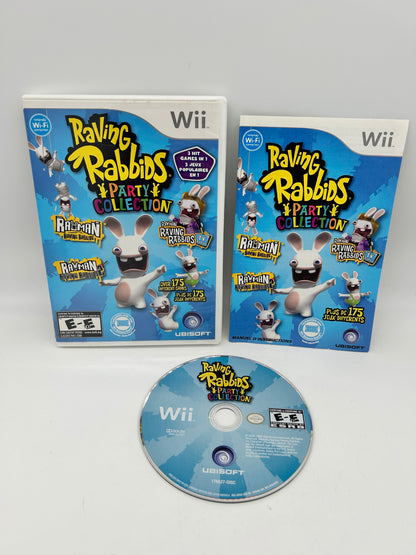 PiXEL-RETRO.COM : NINTENDO WII COMPLET CIB BOX MANUAL GAME NTSC RAYMAN RAVING RABBIDS PARTY COLLECTION