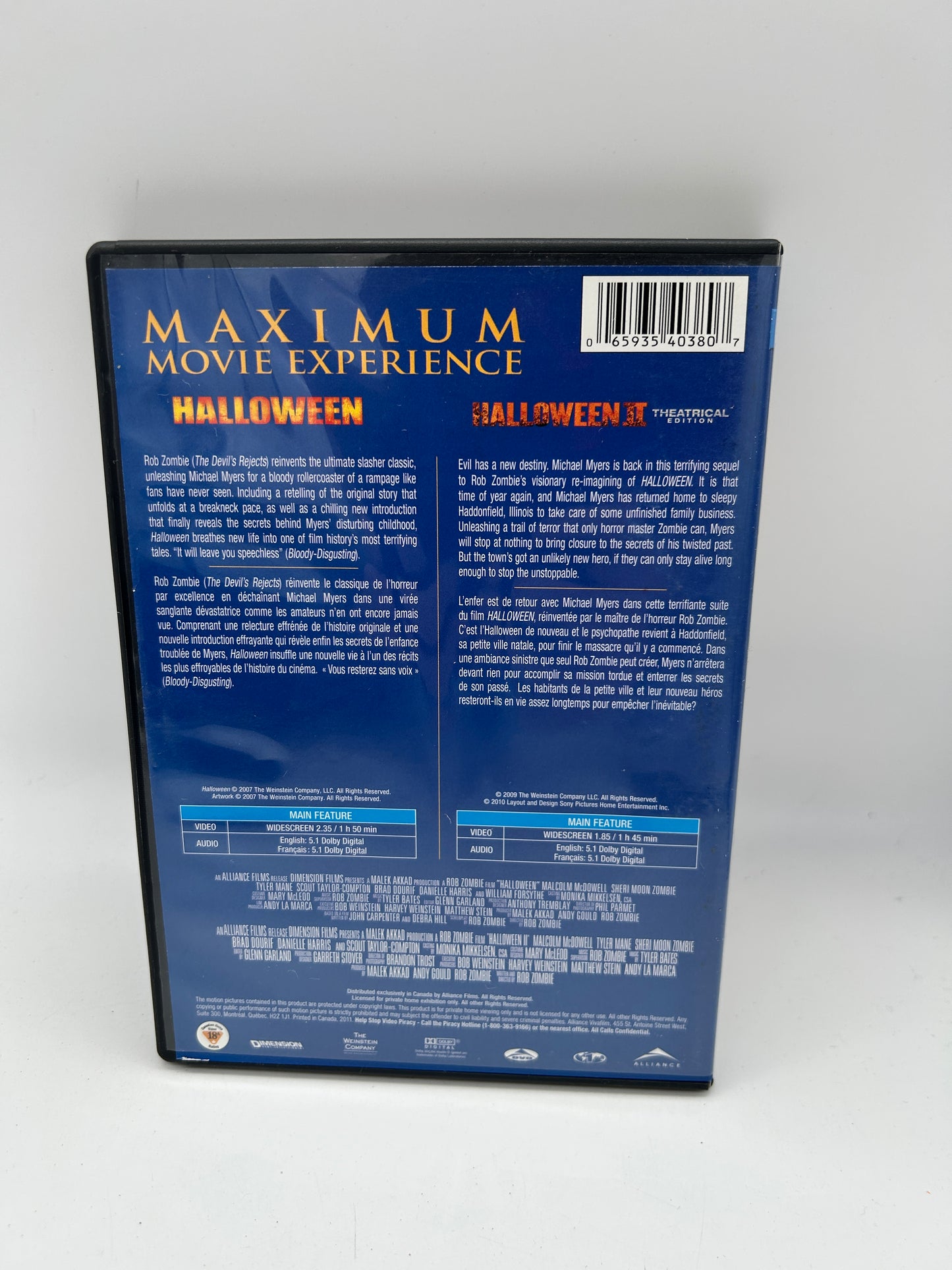 FiLM DVD | HALLOWEEN & II | DOUBLE FEATURE