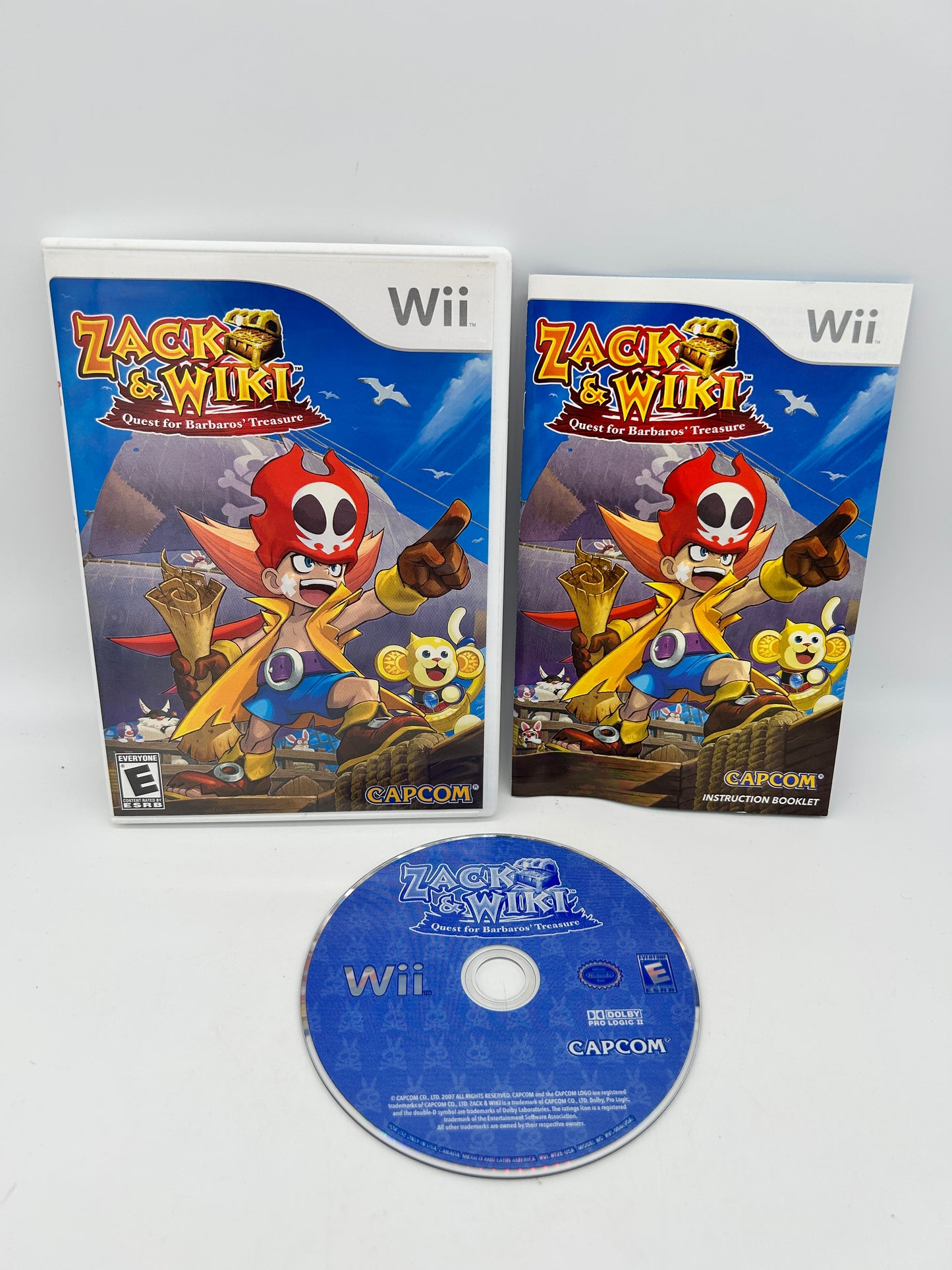PiXEL-RETRO.COM : NINTENDO WII COMPLET CIB BOX MANUAL GAME NTSC ZACK & WIKI QUEST FOR BARBAROS TREASURE