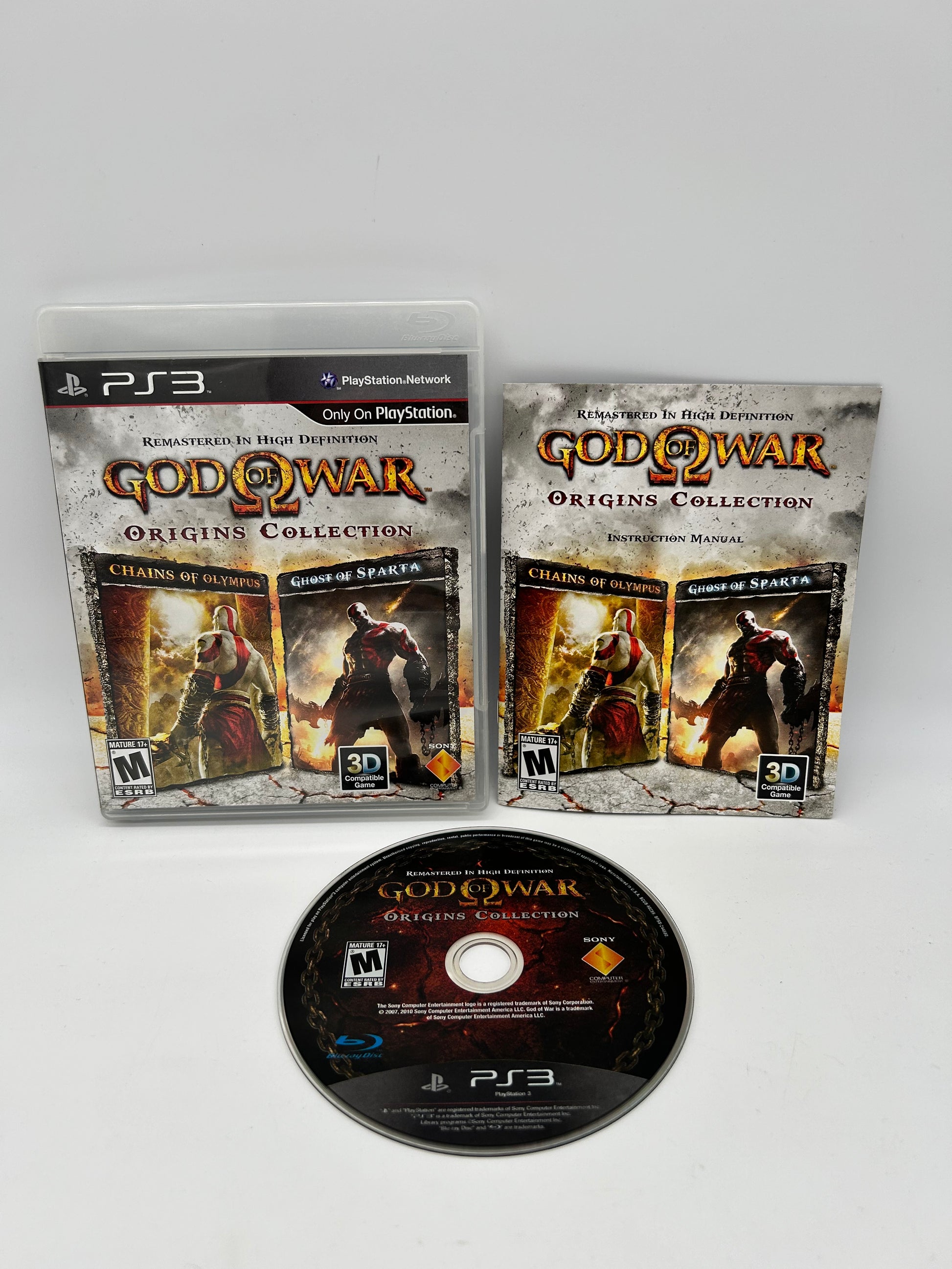 PiXEL-RETRO.COM : SONY PLAYSTATION 3 (PS3) COMPLET CIB BOX MANUAL GAME NTSC GOD OF WAR ORIGINS COLLECTION