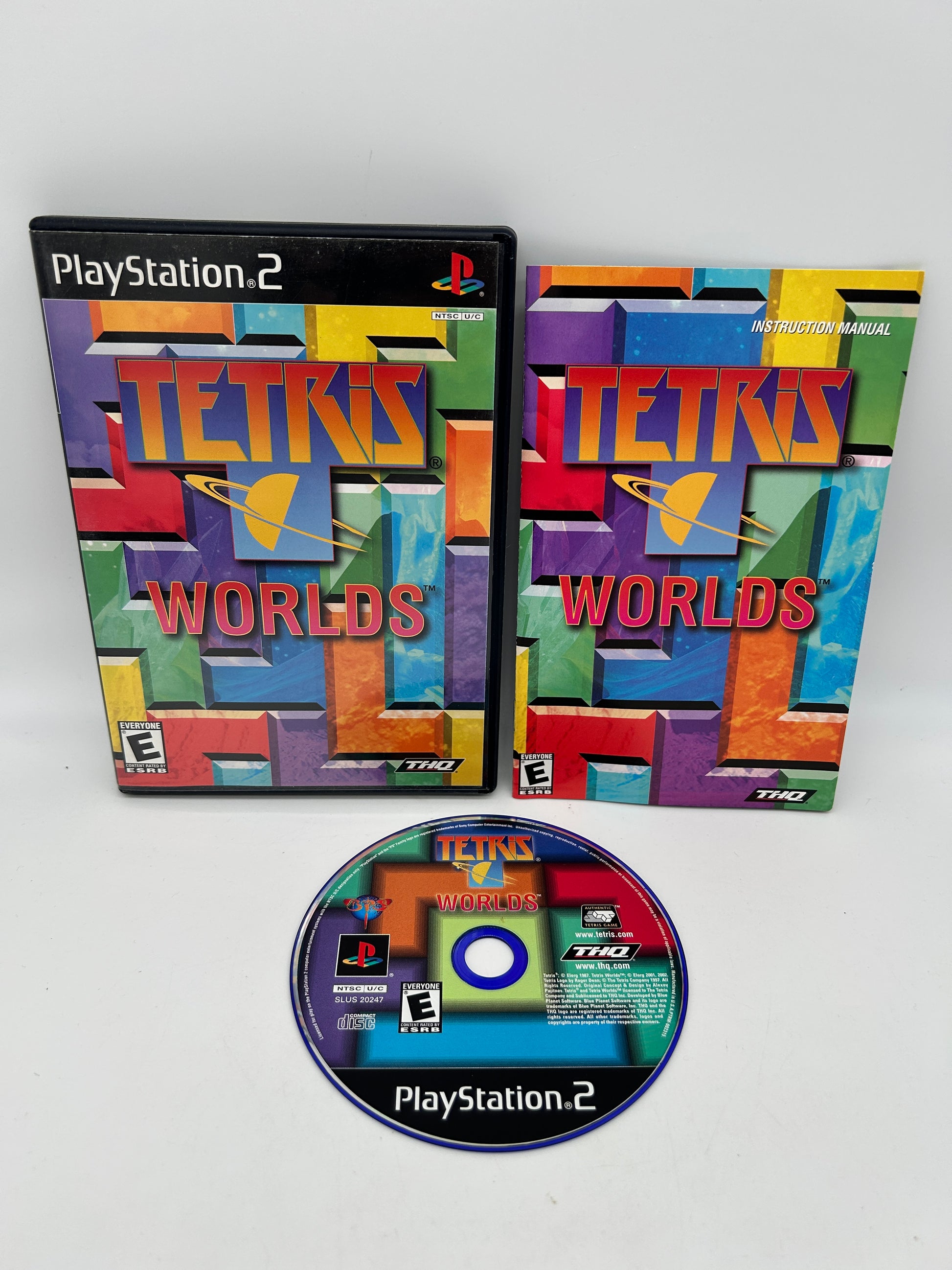 PiXEL-RETRO.COM : SONY PLAYSTATION 2 (PS2) COMPLET CIB BOX MANUAL GAME NTSC TETRIS WORLDS