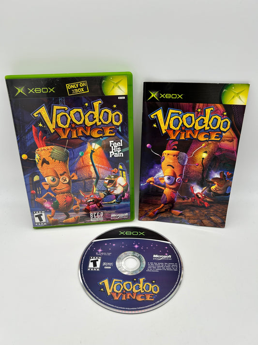 PiXEL-RETRO.COM : MICROSOFT XBOX COMPLETE CIB BOX MANUAL GAME NTSC VOODOO VINCE FEEL HIS PAIN