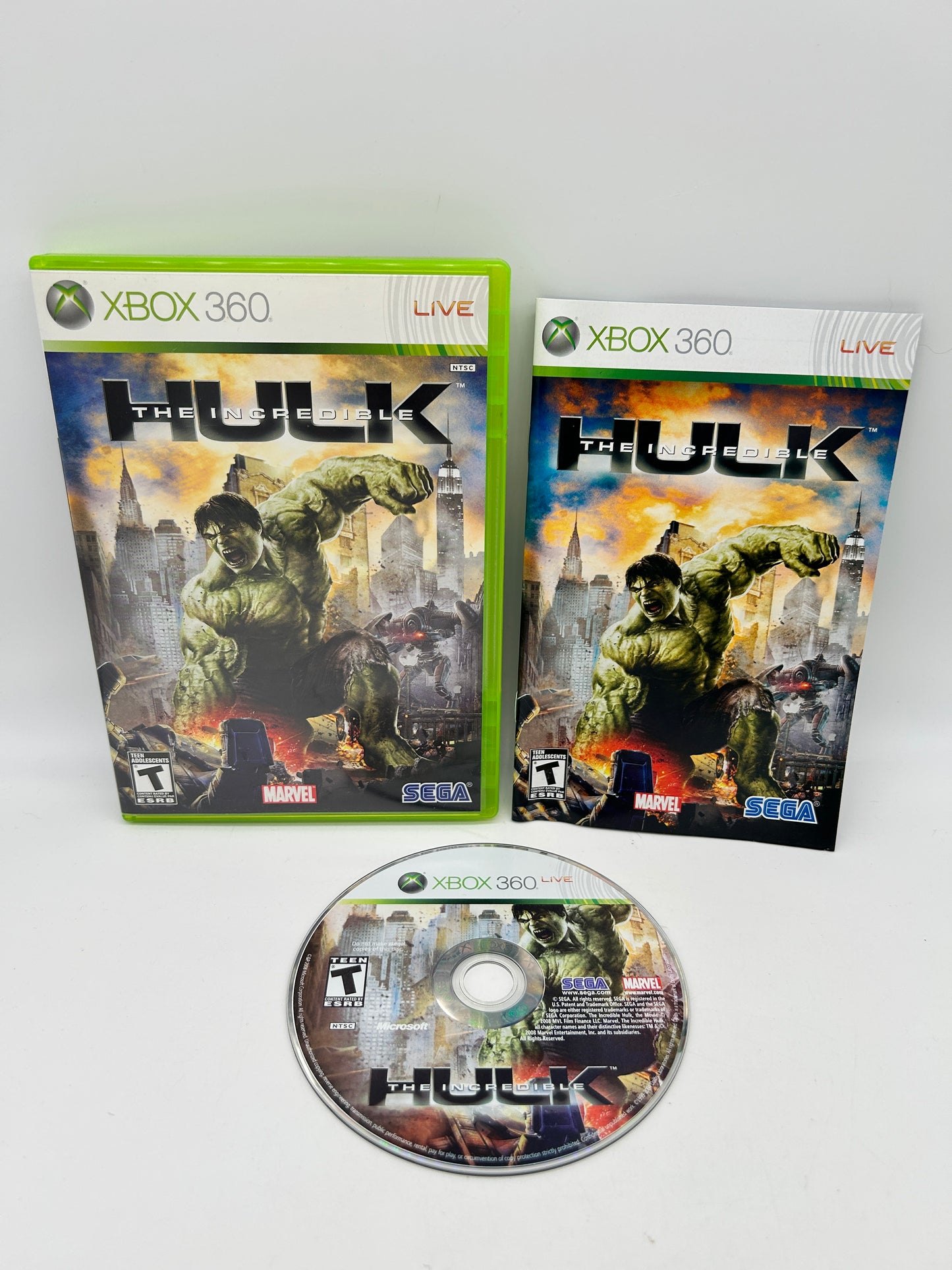 PiXEL-RETRO.COM : MICROSOFT XBOX 360 COMPLETE CIB BOX MANUAL GAME NTSC THE INCREDIBLE HULK