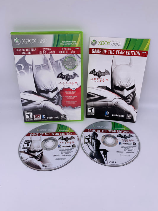 PiXEL-RETRO.COM : MICROSOFT XBOX 360 COMPLETE CIB BOX MANUAL GAME NTSC BATMAN ARKHAM CITY PLATINUM HITS GAME OF THE YEAR EDITION