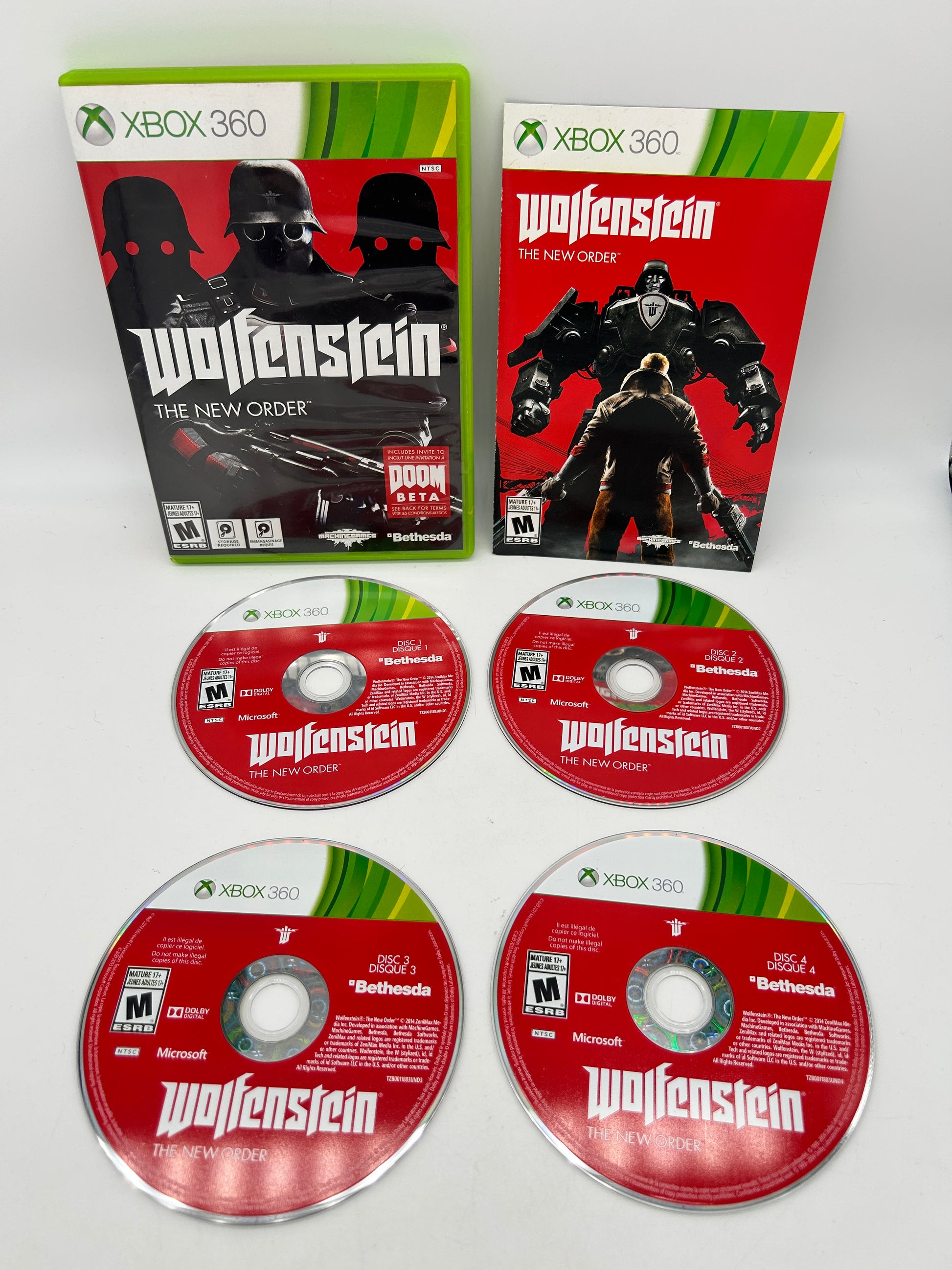 PiXEL-RETRO.COM : MICROSOFT XBOX 360 COMPLETE CIB BOX MANUAL GAME NTSC WOLFENSTEIN THE NEW ORDER