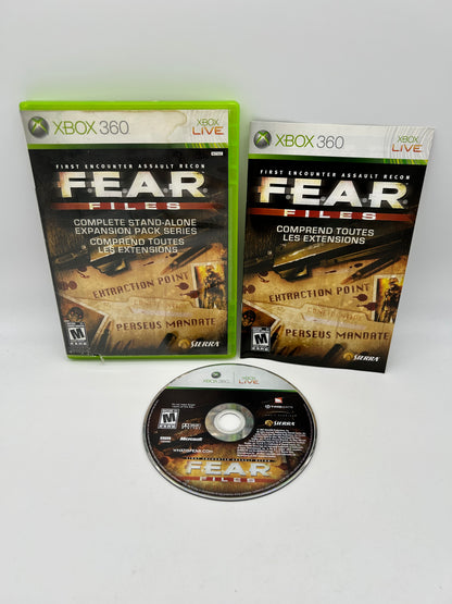 PiXEL-RETRO.COM : MICROSOFT XBOX 360 COMPLETE CIB BOX MANUAL GAME NTSC FEAR F.E.A.R. FILES