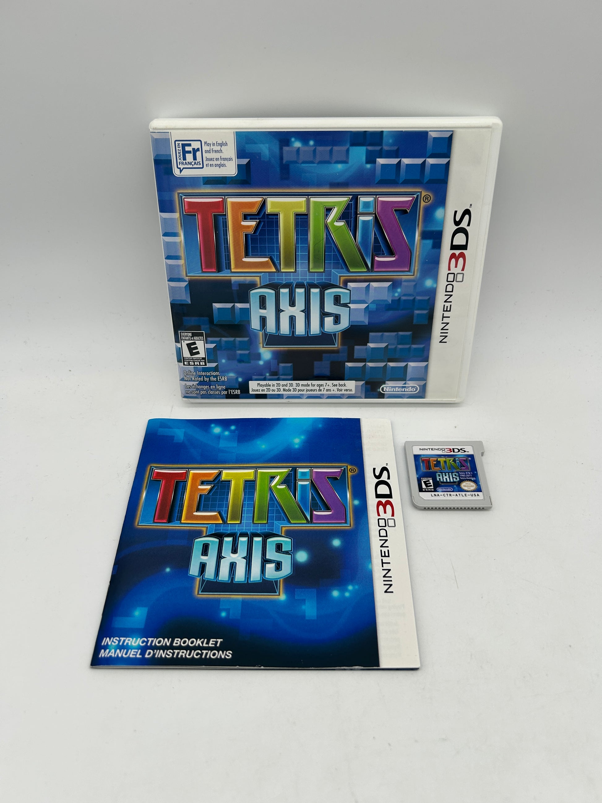 PiXEL-RETRO.COM : NINTENDO 3DS (3DS) COMPLET IN BOX MANUAL GAME NTSC TETRIS AXIS