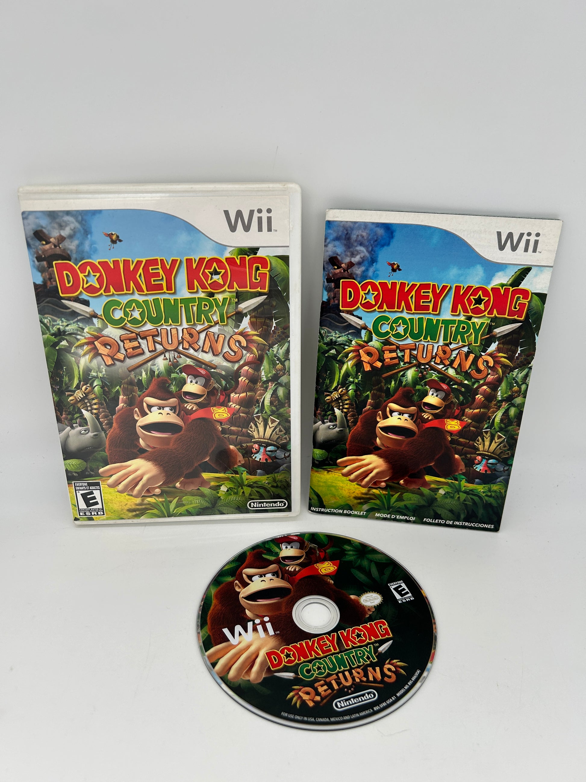 PiXEL-RETRO.COM : NINTENDO WII COMPLET CIB BOX MANUAL GAME NTSC DONKEY KONG COUNTRY RETURNS