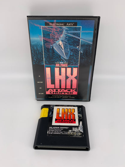 PiXEL-RETRO.COM : SEGA GENESIS (MEGA DRIVE) COMPLETE (CIB) GAME BOX INSTRUCTION MANUAL NTSC LHX ATTACK CHOPPER