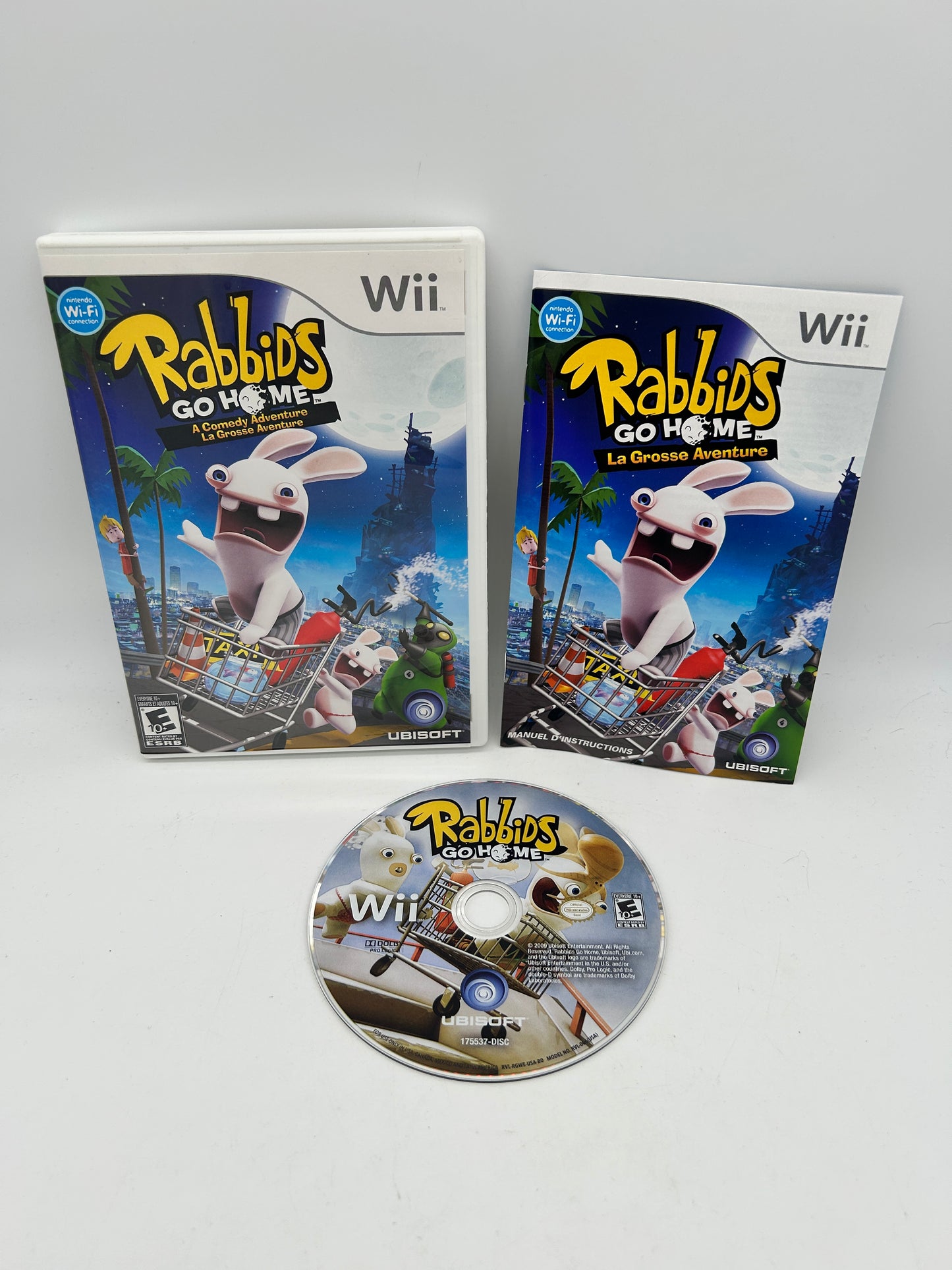 PiXEL-RETRO.COM : NINTENDO WII COMPLET CIB BOX MANUAL GAME NTSC RABBIDS GO HOME