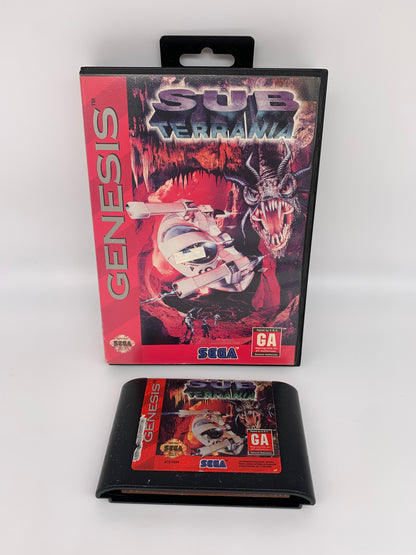 PiXEL-RETRO.COM : SEGA GENESIS (MEGA DRIVE) COMPLETE (CIB) GAME BOX INSTRUCTION MANUAL NTSC SUB TERRANIA