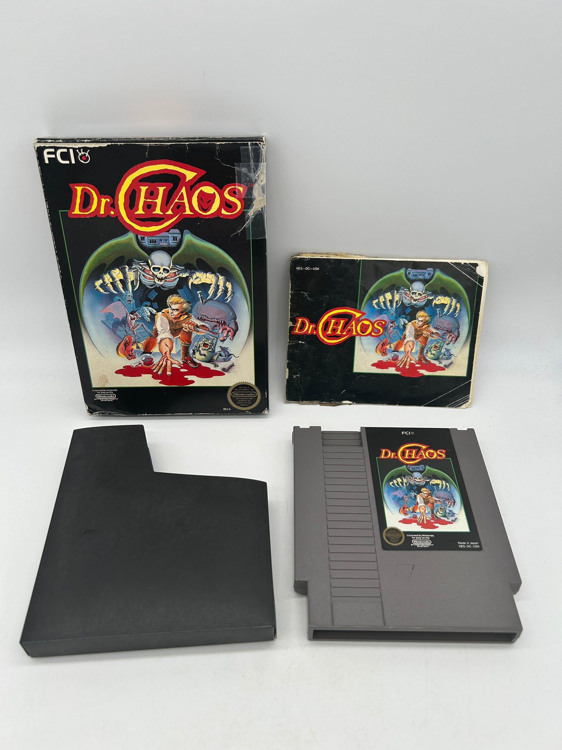 PiXEL-RETRO.COM : ORIGINAL NINTENDO NES COMPLET CIB BOX MANUAL GAME NTSC DR. CHAOS