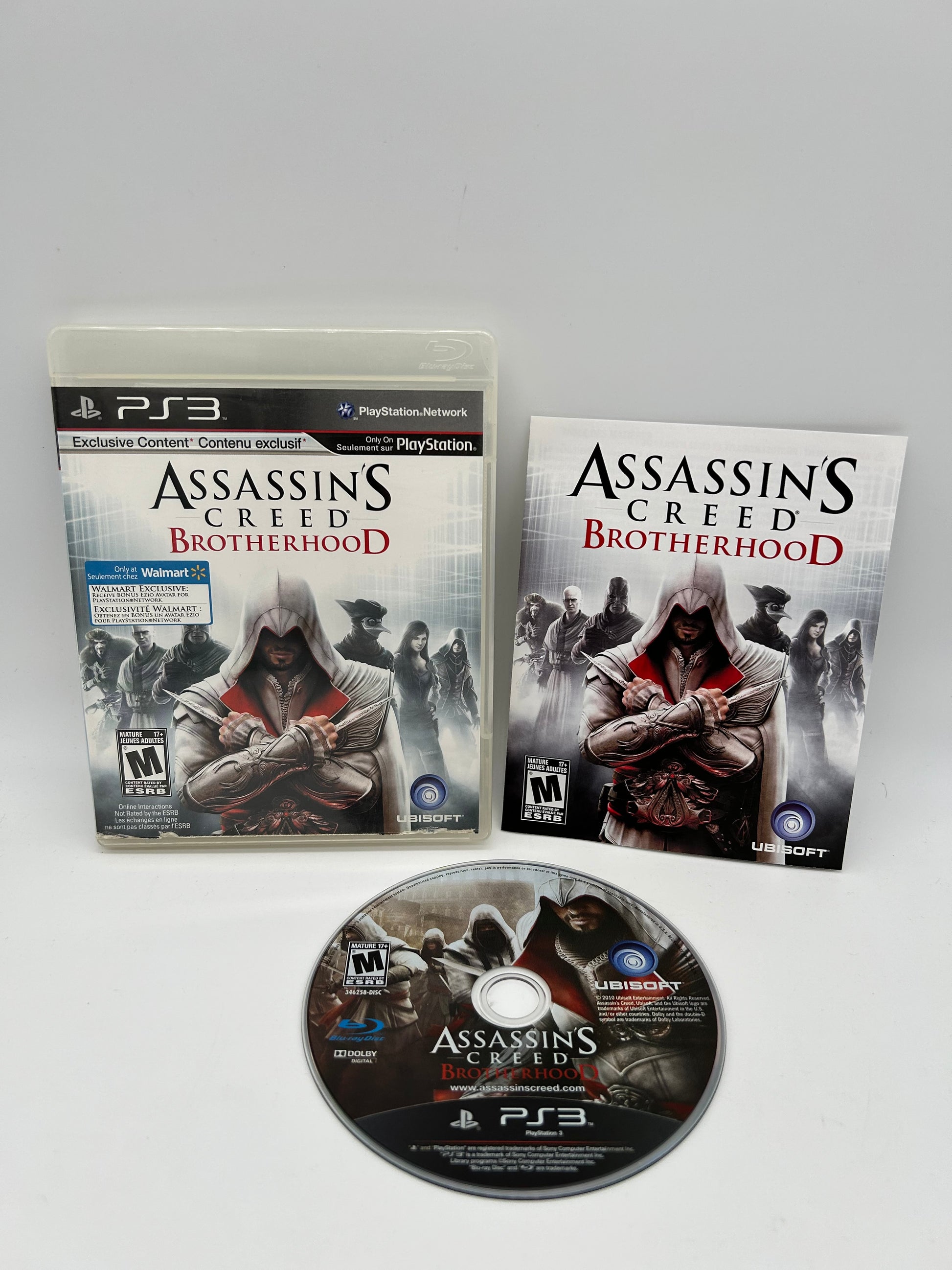 PiXEL-RETRO.COM : SONY PLAYSTATION 3 (PS3) COMPLET CIB BOX MANUAL GAME PAL ASSASIN'S CREED BROTHERHOOD WALMART EXCLUSIVE