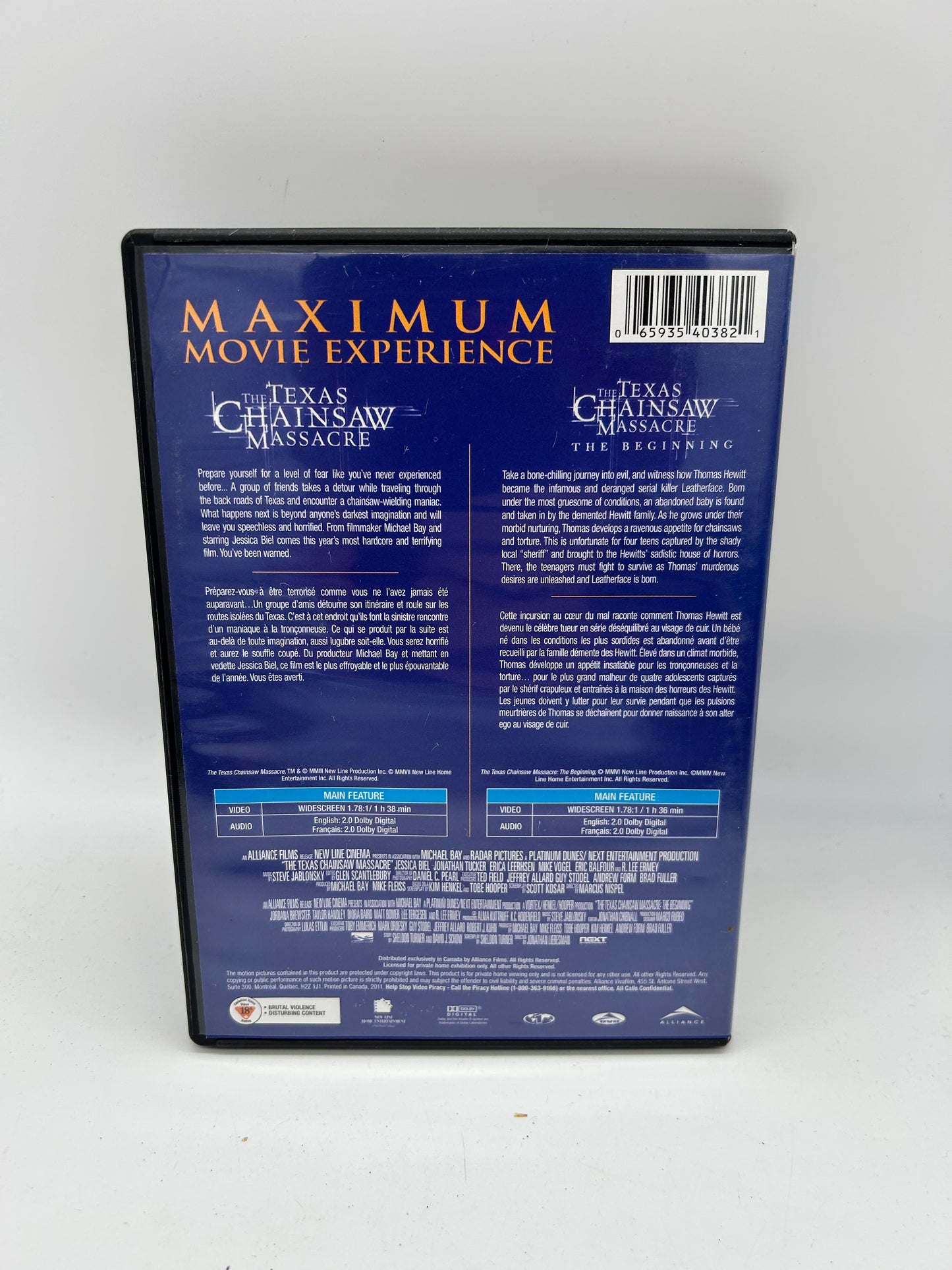 MOVIE DVD | THE TEXAS CHAINSAW MASSACRE THE BEGINNING | DOUBLE FEATURE