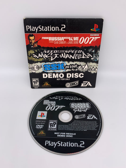 PiXEL-RETRO.COM : SONY PLAYSTATION 2 (PS2) COMPLET CIB BOX MANUAL GAME NTSC 007 FROM RUSSiA NEED FOR SPEED MOST WANTED SSX ON TOUR DEMO DISC | NOT FOR RESALE