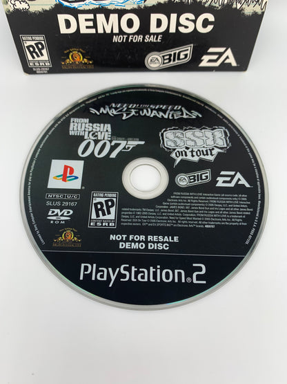 SONY PLAYSTATiON 2 [PS2] | 007 FROM RUSSiA NEED FOR SPEED MOST WANTED SSX ON TOUR | DEMO DiSC NOT FOR RESALE