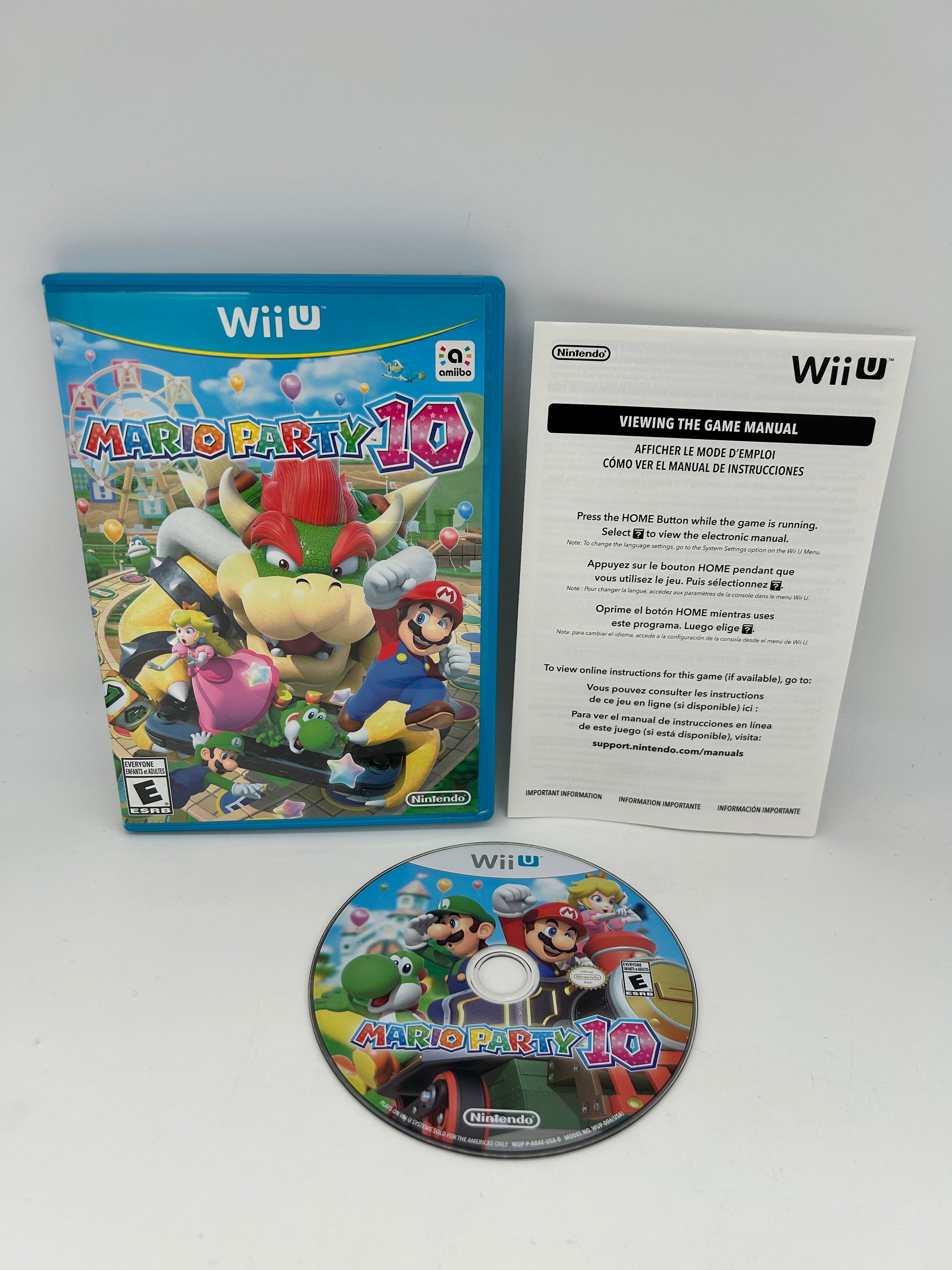 PiXEL-RETRO.COM : NINTENDO WII U COMPLET CIB BOX MANUAL GAME NTSC MARIO PARTY 10